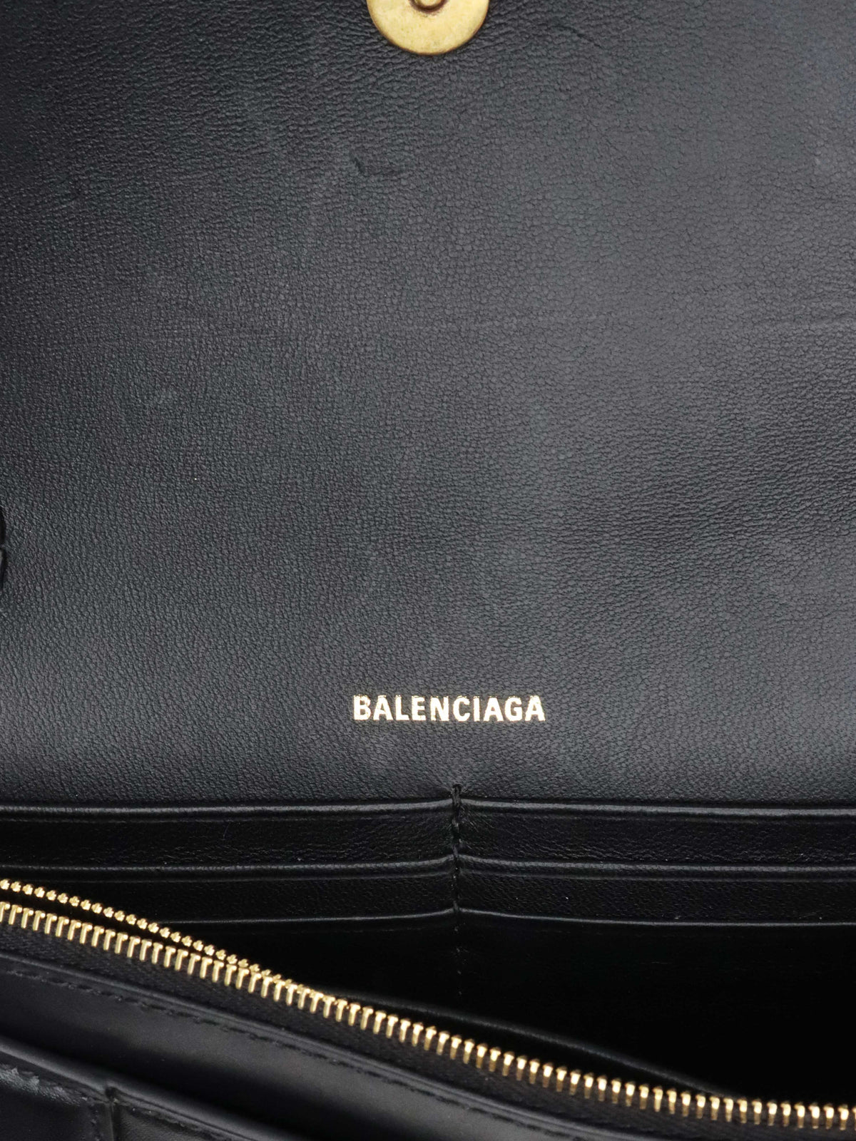 Balenciaga Black Hourglass Wallet On Chain