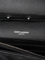 Saint Laurent Black Cassandre Envelope Chain Wallet