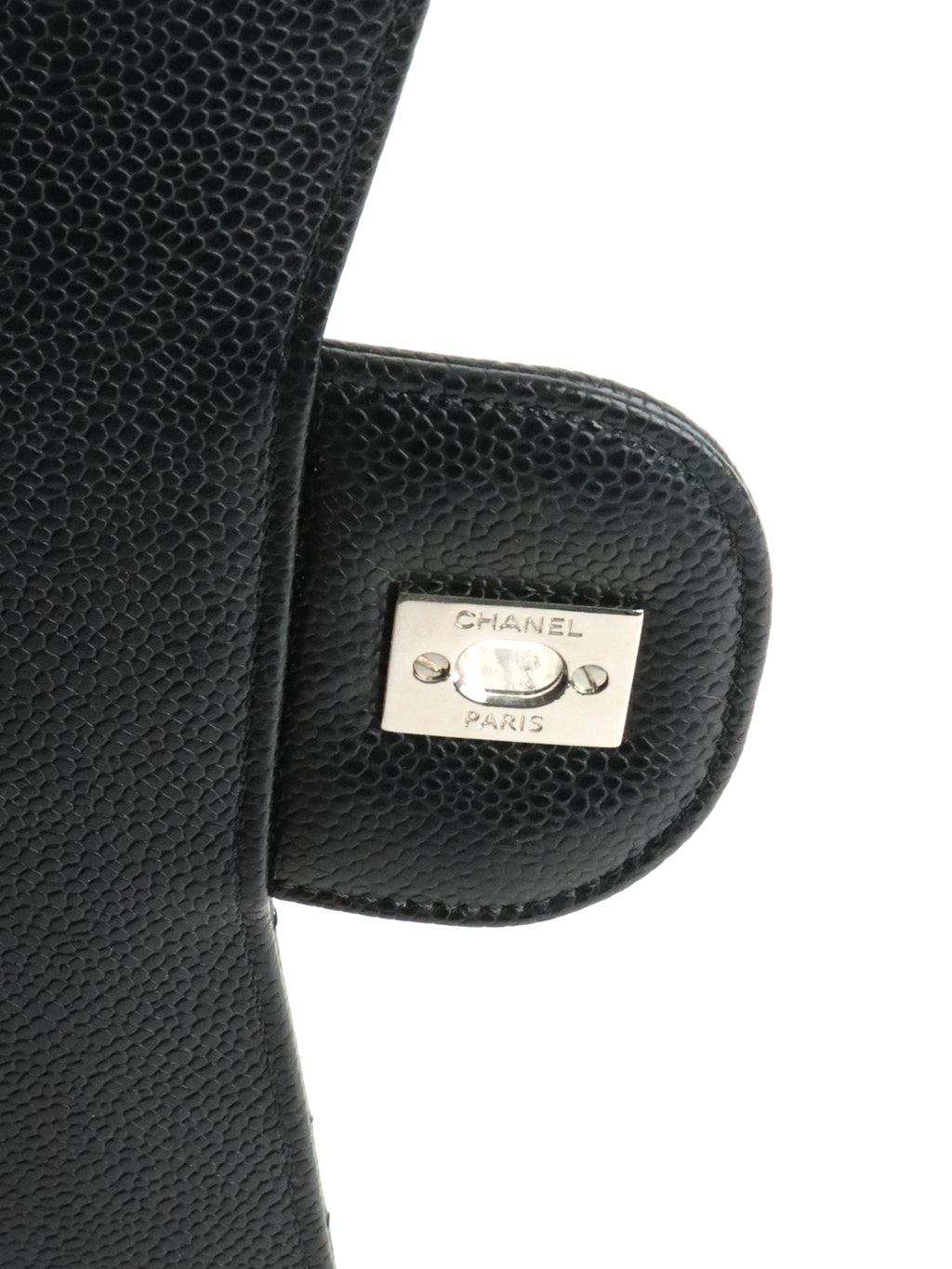 Chanel Black Caviar Jumbo Classic Flap SHW