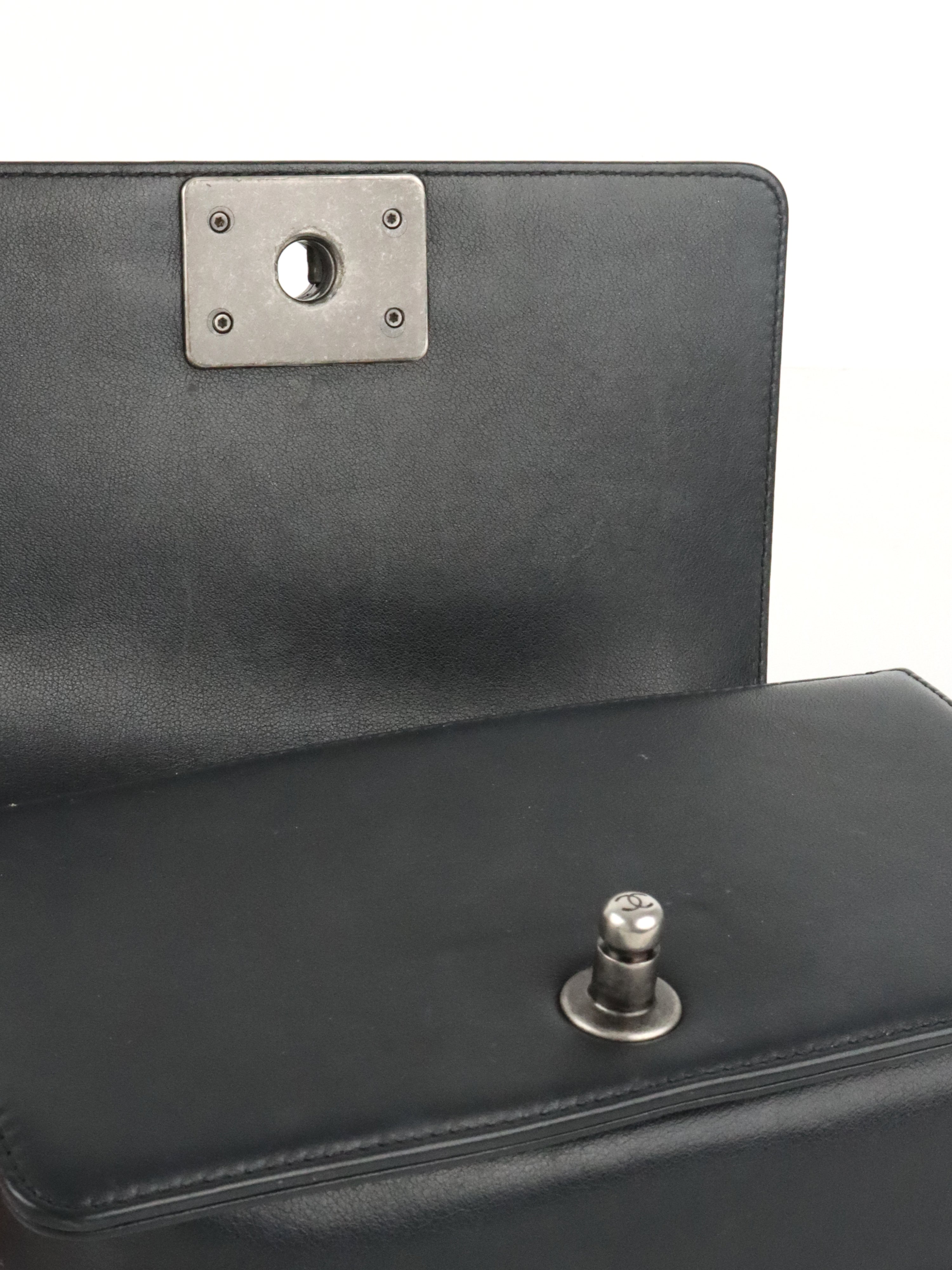Chanel Small Black Lambskin Boy Bag