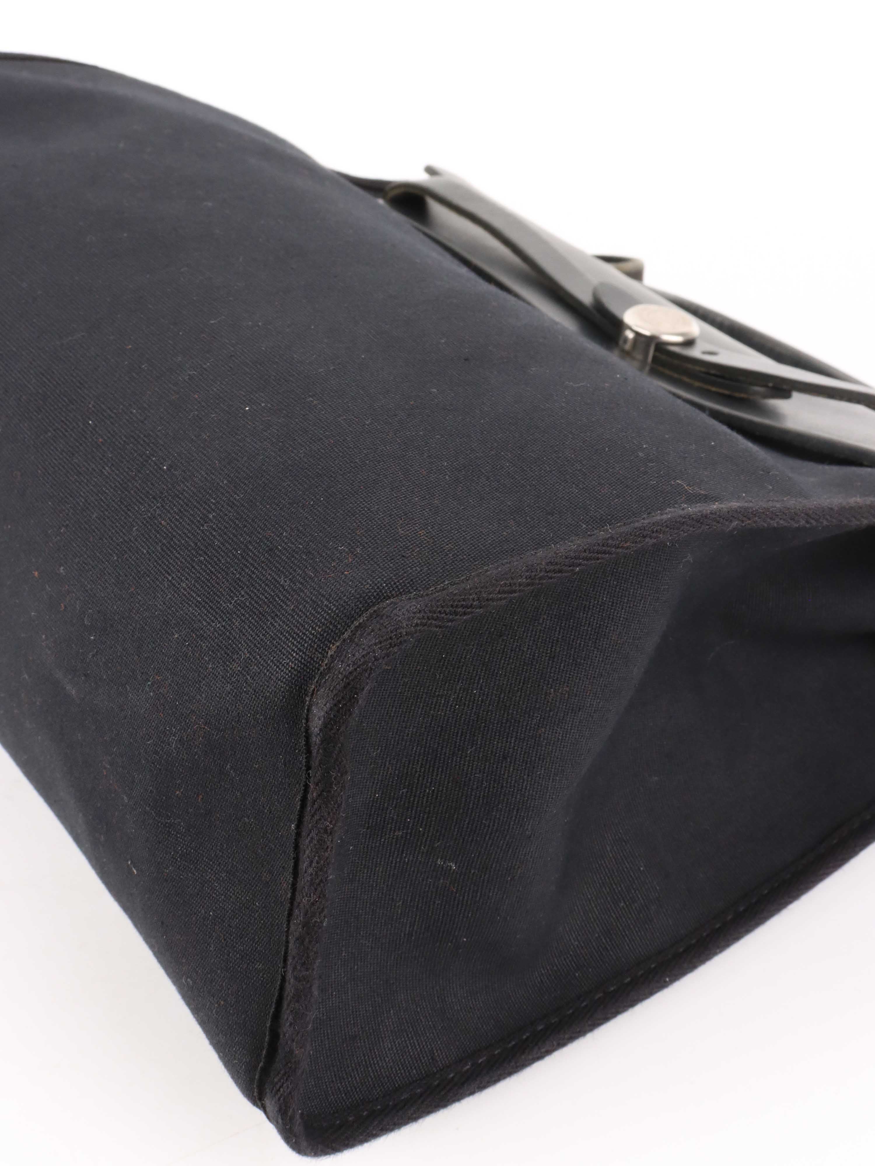 Hermes Vintage Black Herbag Stamp H 2004.