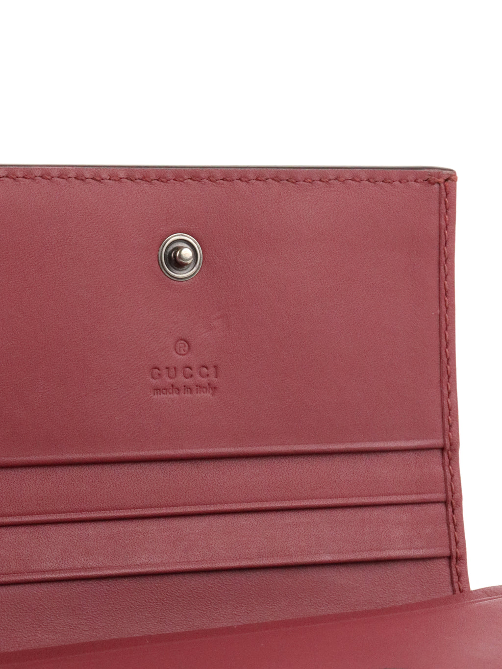 Gucci Ebony & Pink Bloom Supreme Fold Wallet