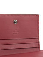 Gucci Ebony & Pink Bloom Supreme Fold Wallet