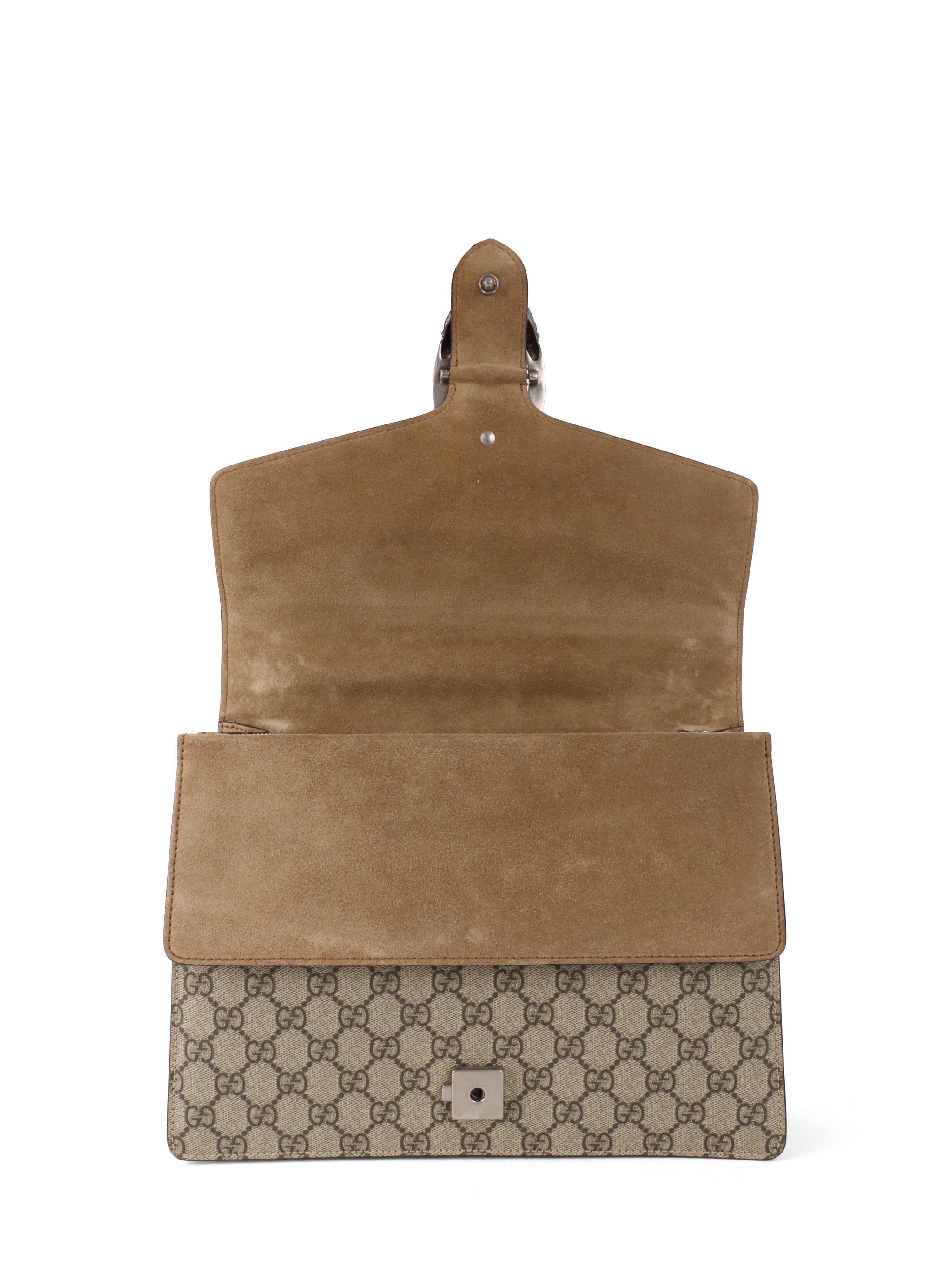 Gucci Ebony Medium GG Supreme Dionysus Shoulder Bag