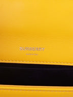 Burberry Yellow Quitled Leather Small Lola Bag.