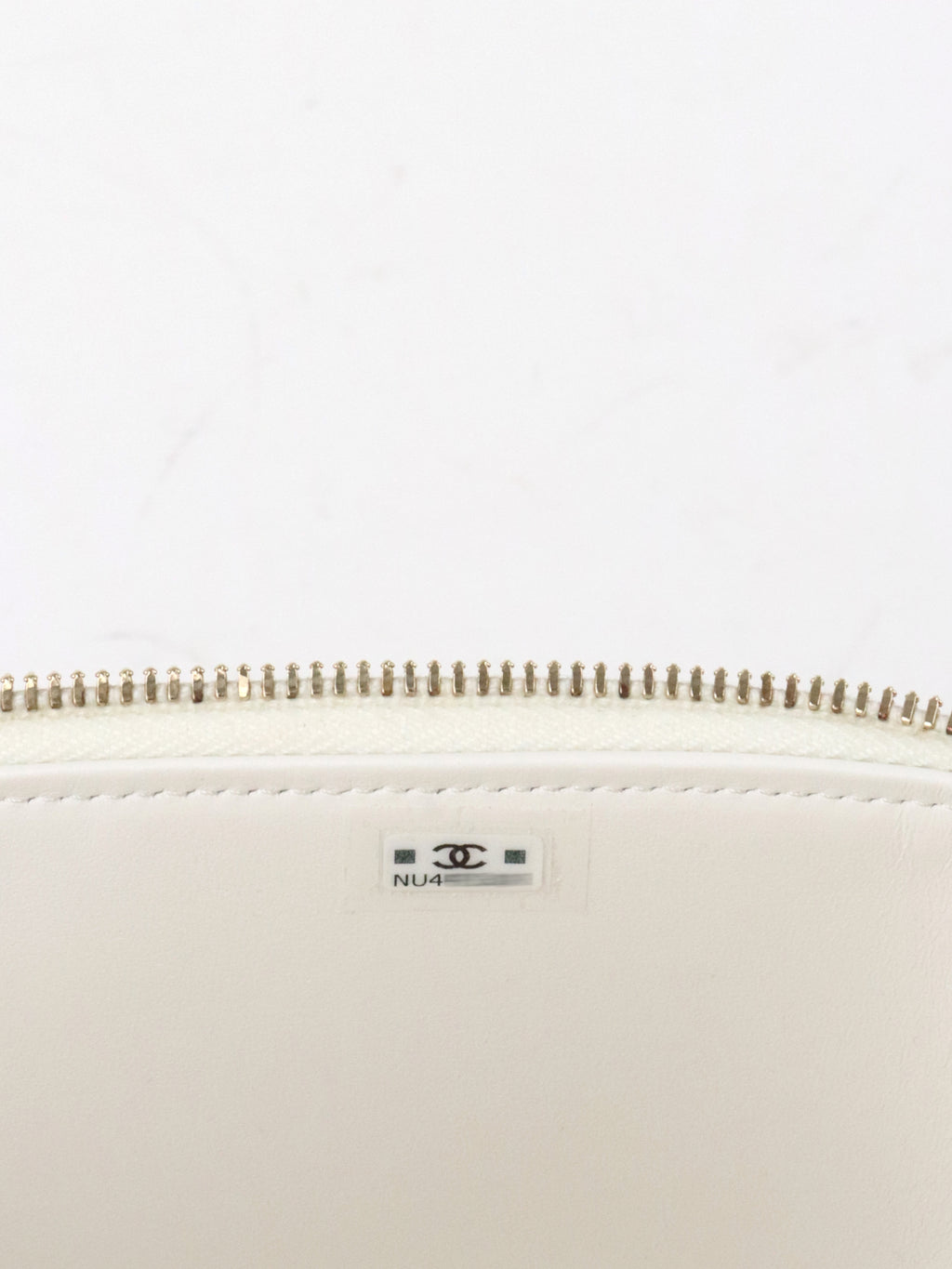 Chanel White Caviar Vanity Case