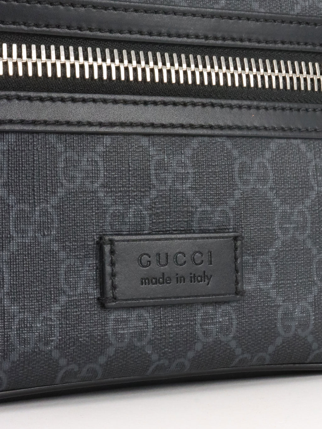 Gucci Black GG Supreme Belt Bag
