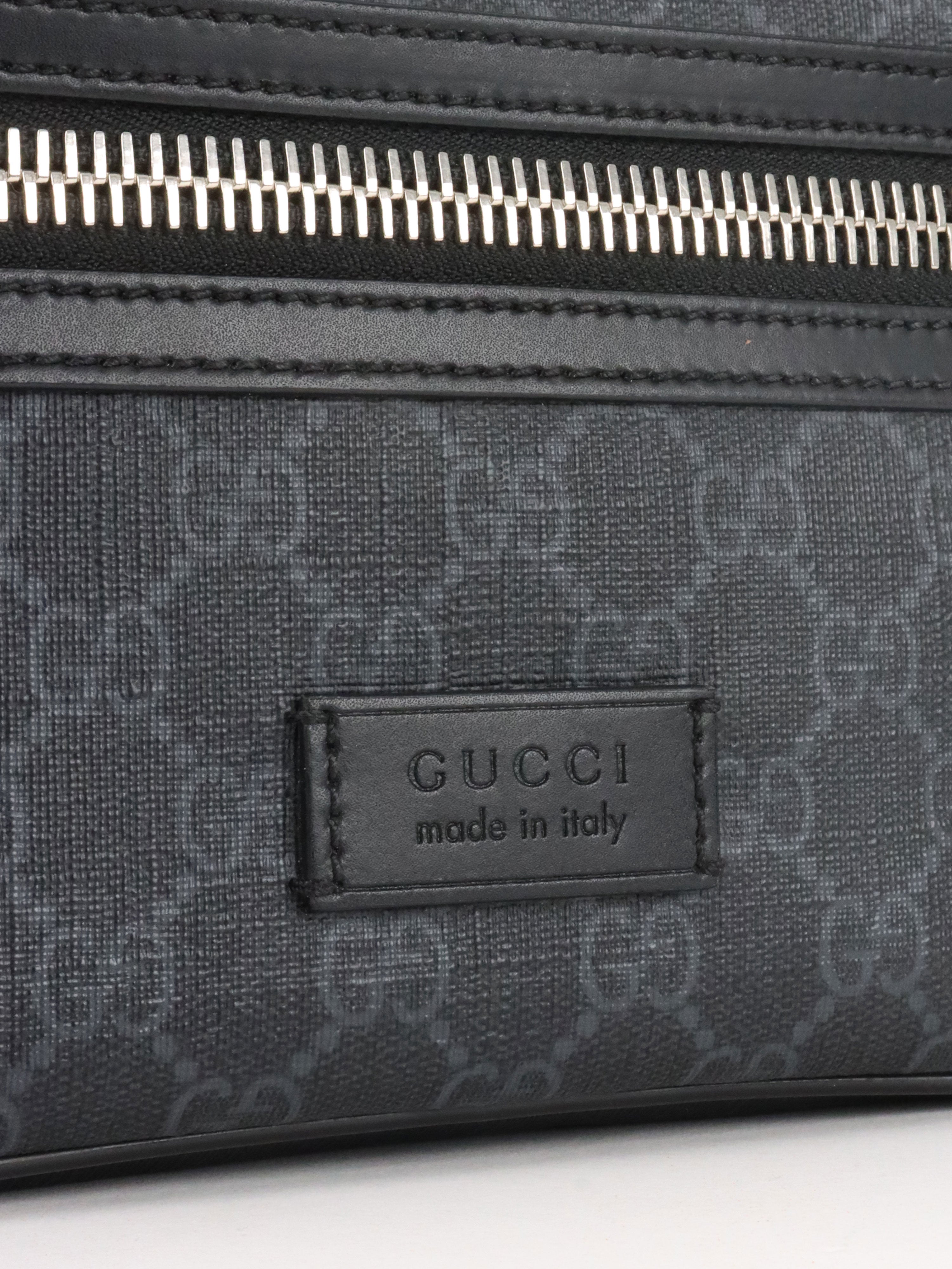 Gucci Black GG Supreme Belt Bag