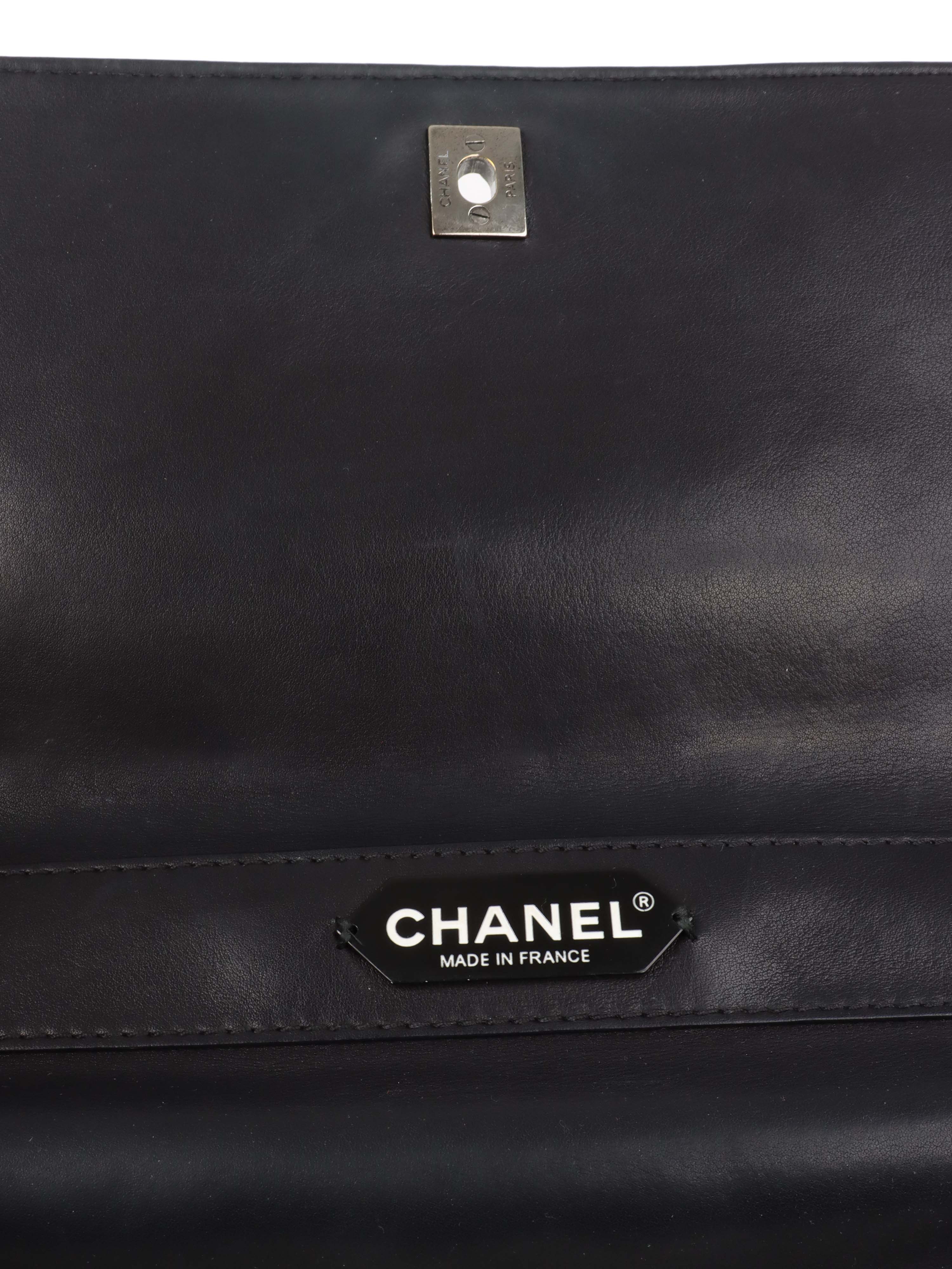 Chanel Black Lambskin 2016 Two - Way Bag SHW.