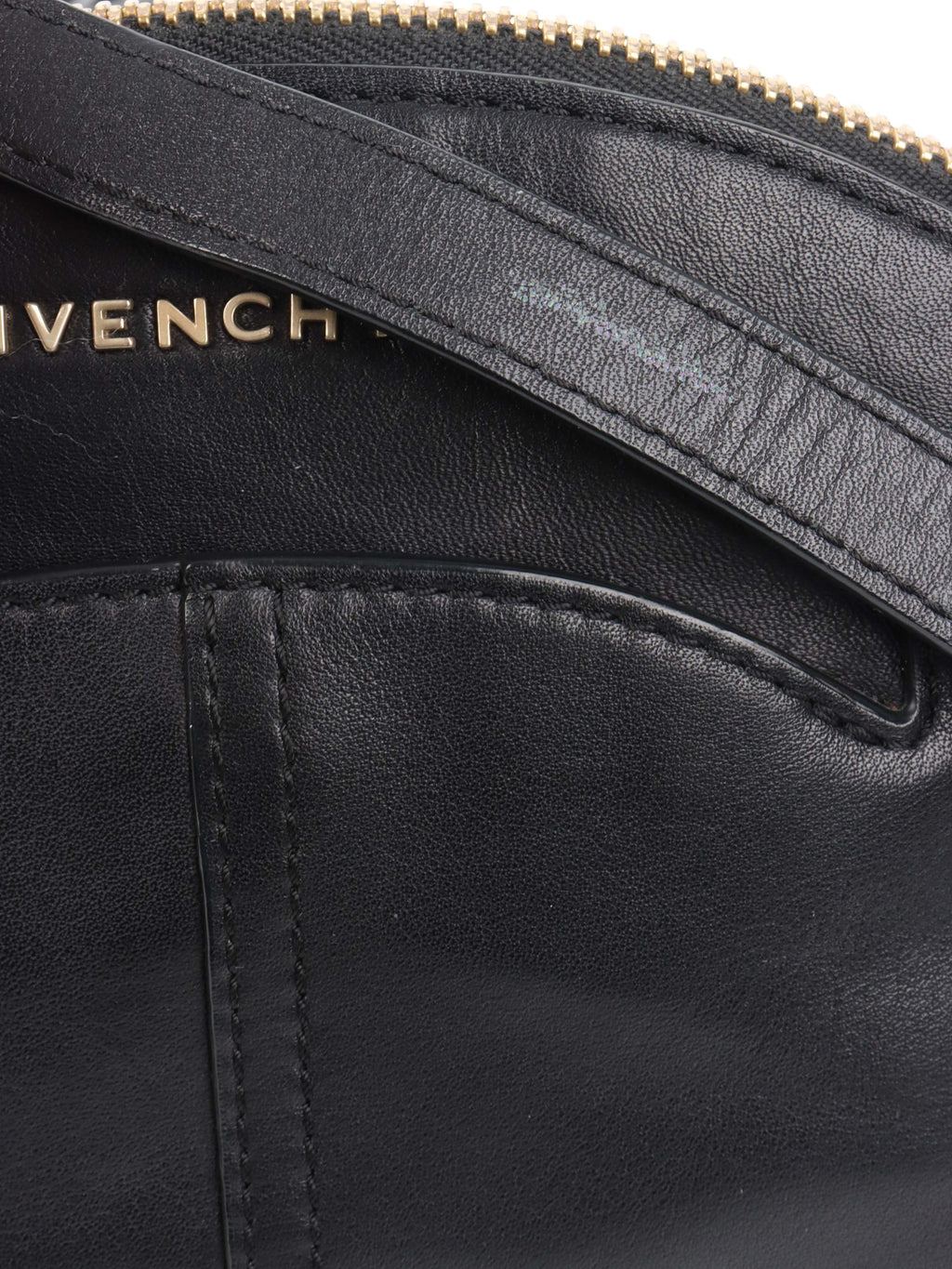 Givenchy Vintage Black Leather Crossbody Bag.