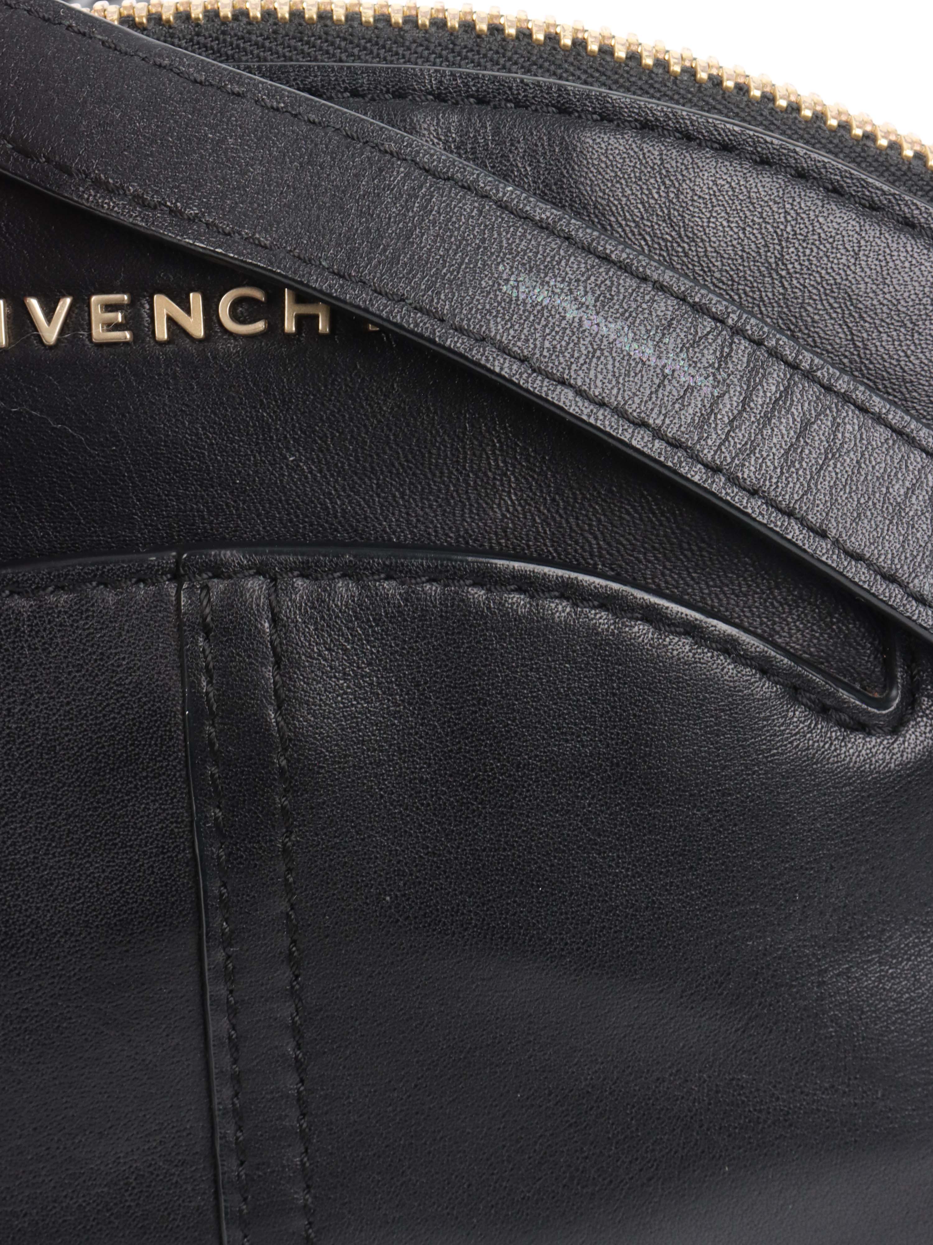 Givenchy Vintage Black Leather Crossbody Bag.