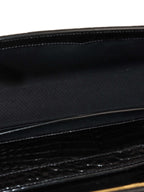 Saint Laurent Medium Manhattan Shiny Crocodile Shoulder Bag.