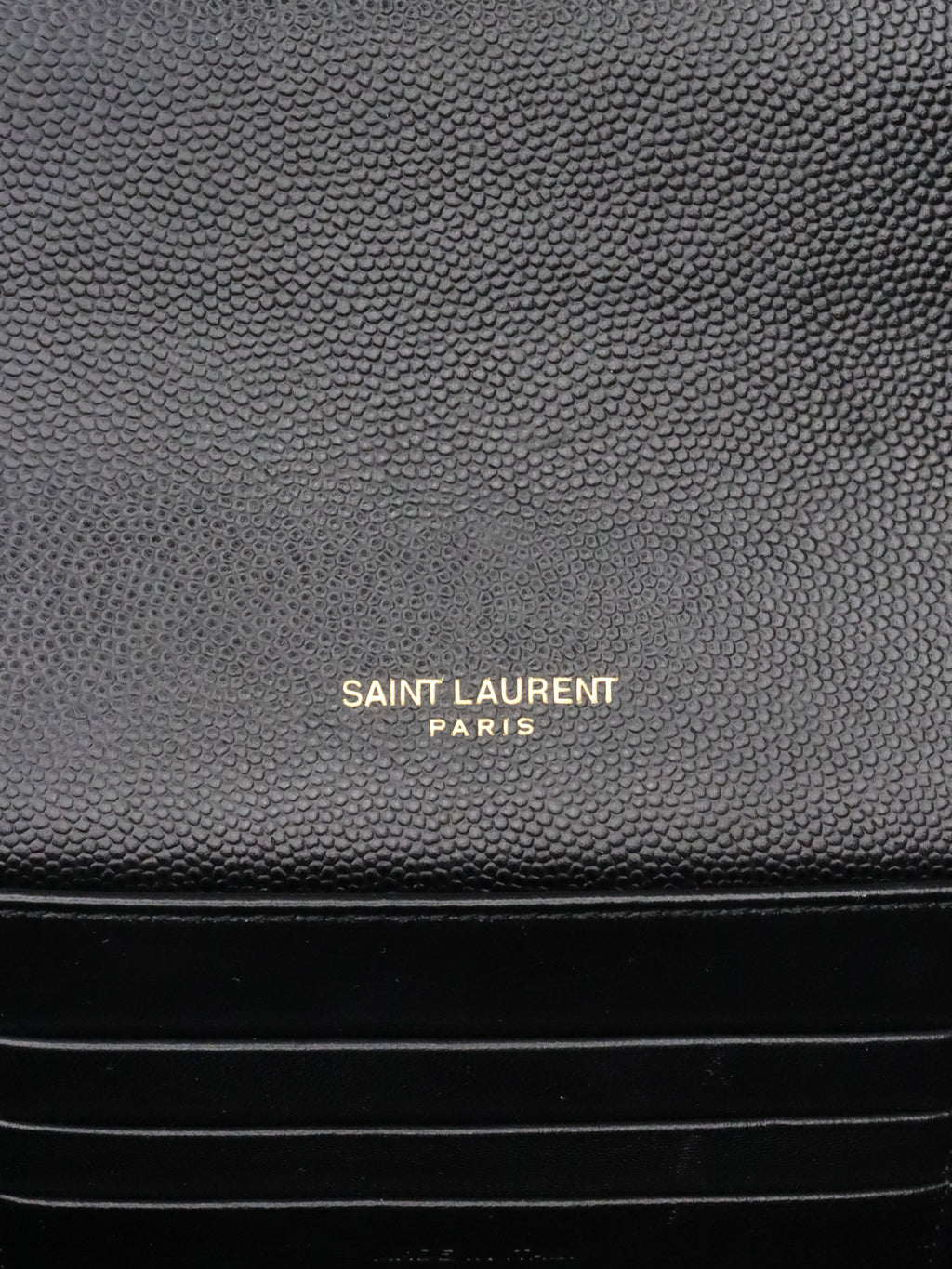 Saint Laurent Black Cassandra Wallet on Chain