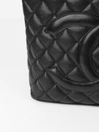 Chanel Black Caviar Vintage Medallion Tote