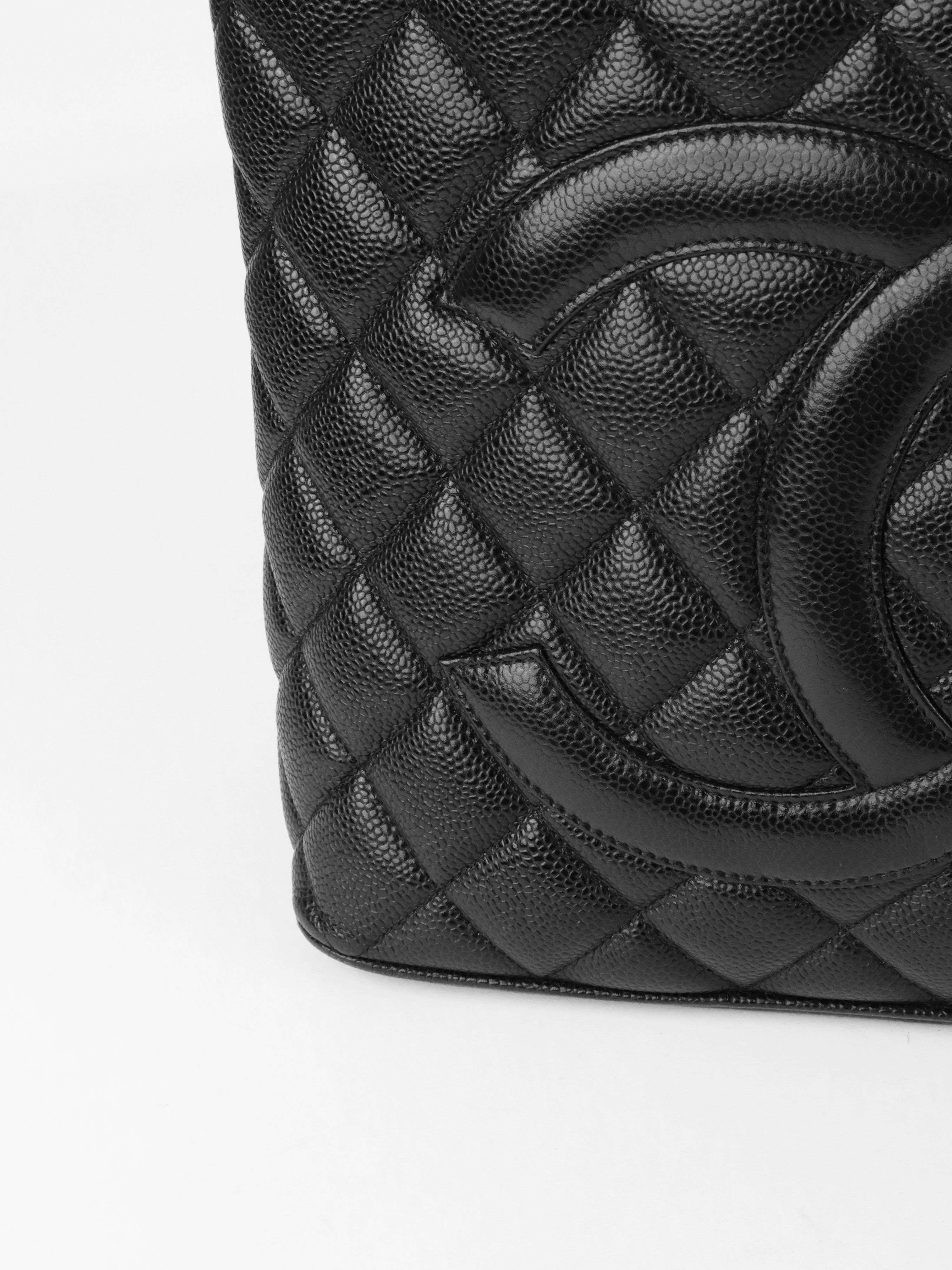 Chanel Black Caviar Vintage Medallion Tote