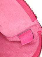 Gucci Vintage Bright Pink Logo Printed Pouch