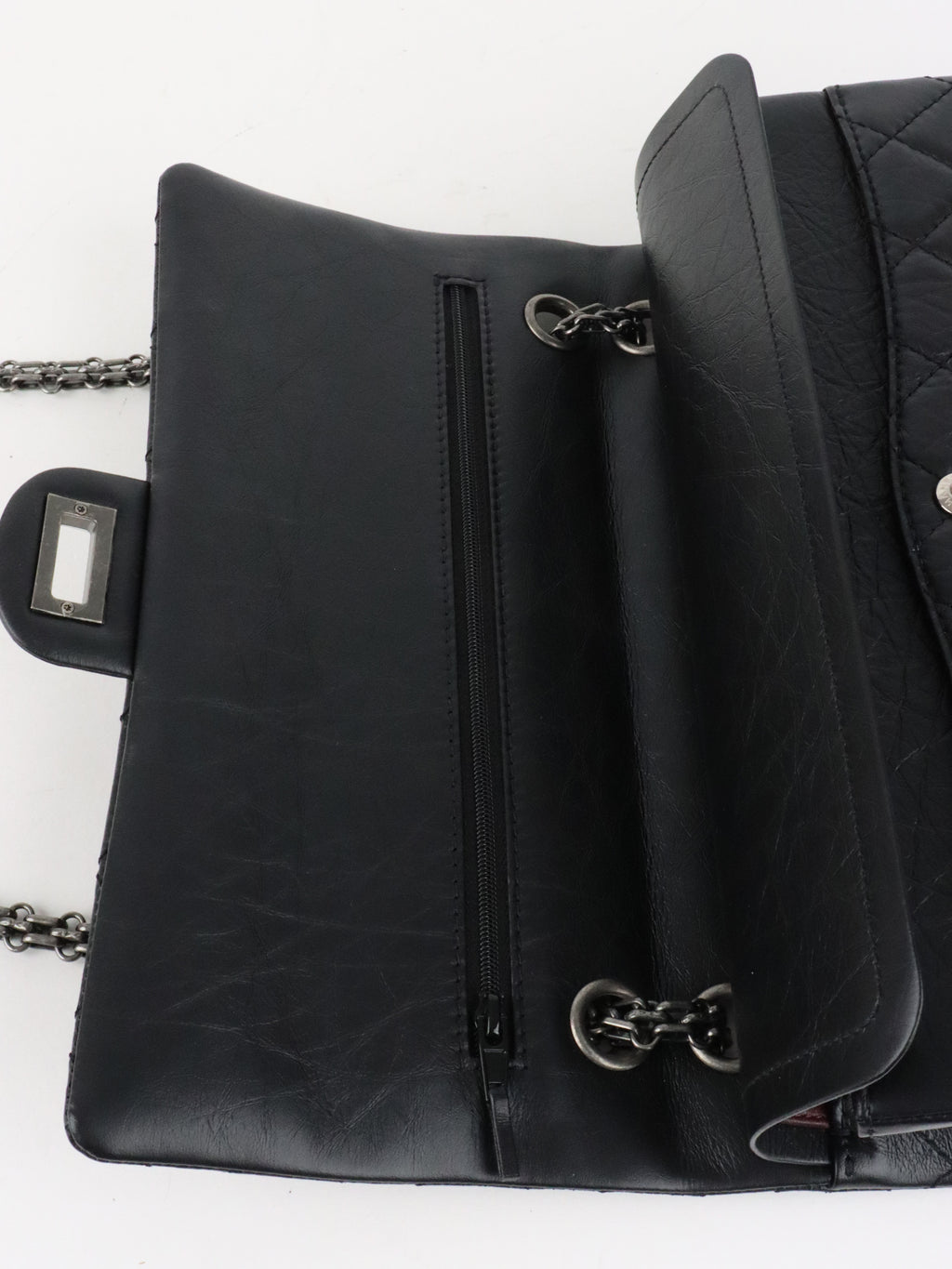 Chanel So Black Medium Classic Flap Reissue 2.55