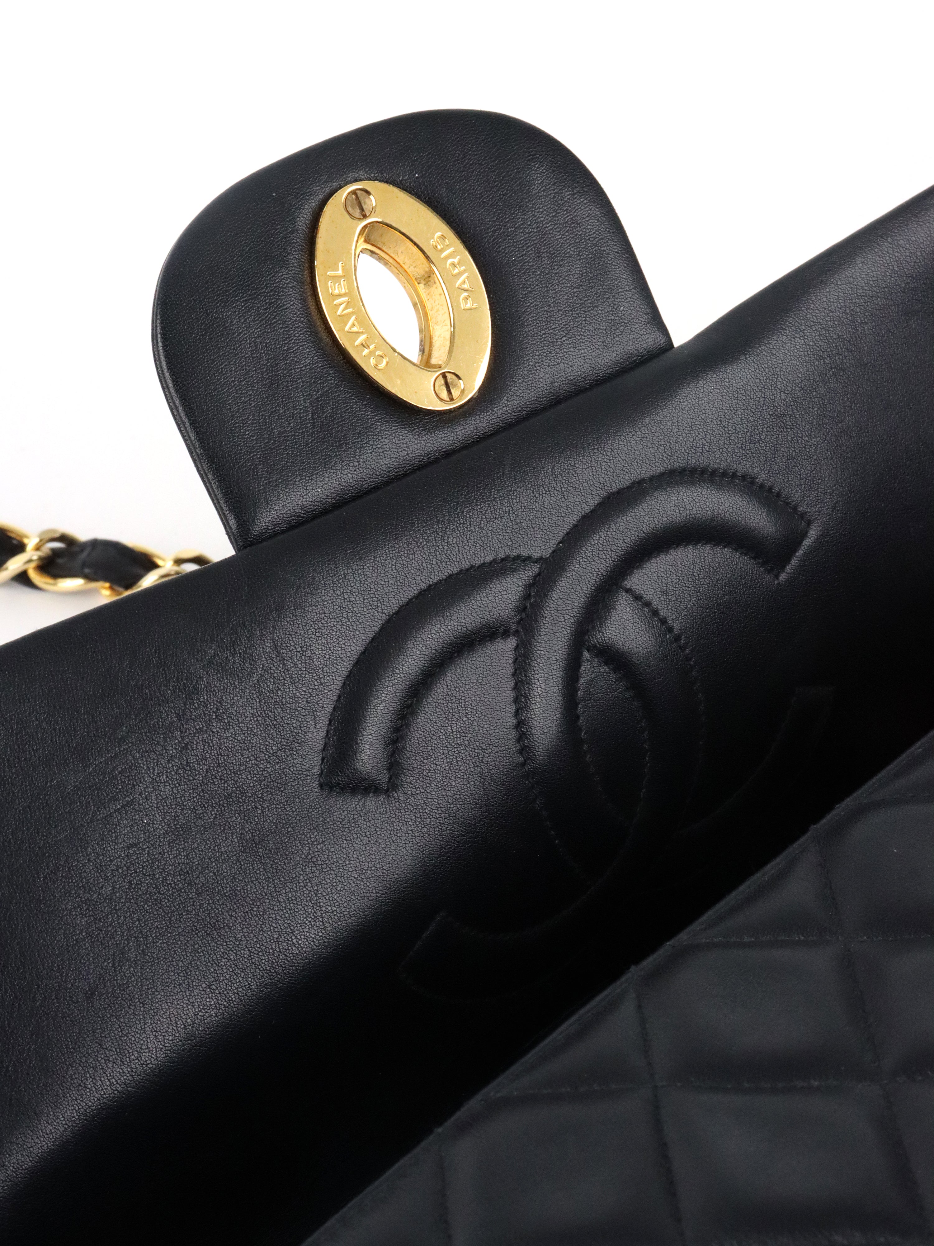 Chanel Black Vintage Jumbo Flap Bag