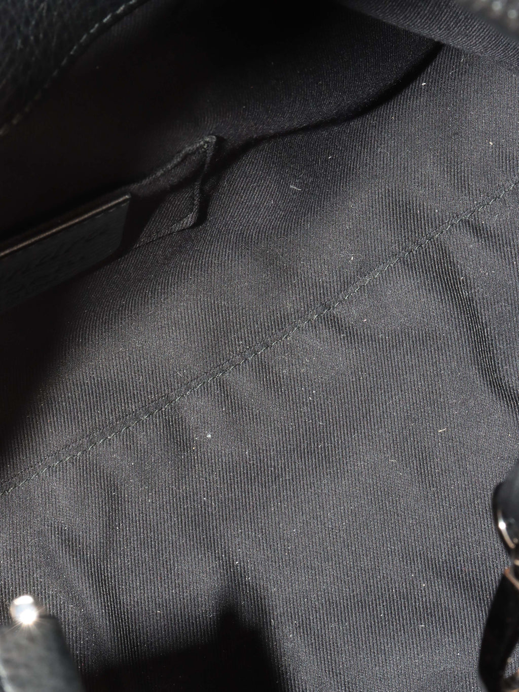 Bvlgari Black Leather Shoulder Bag with Handles.