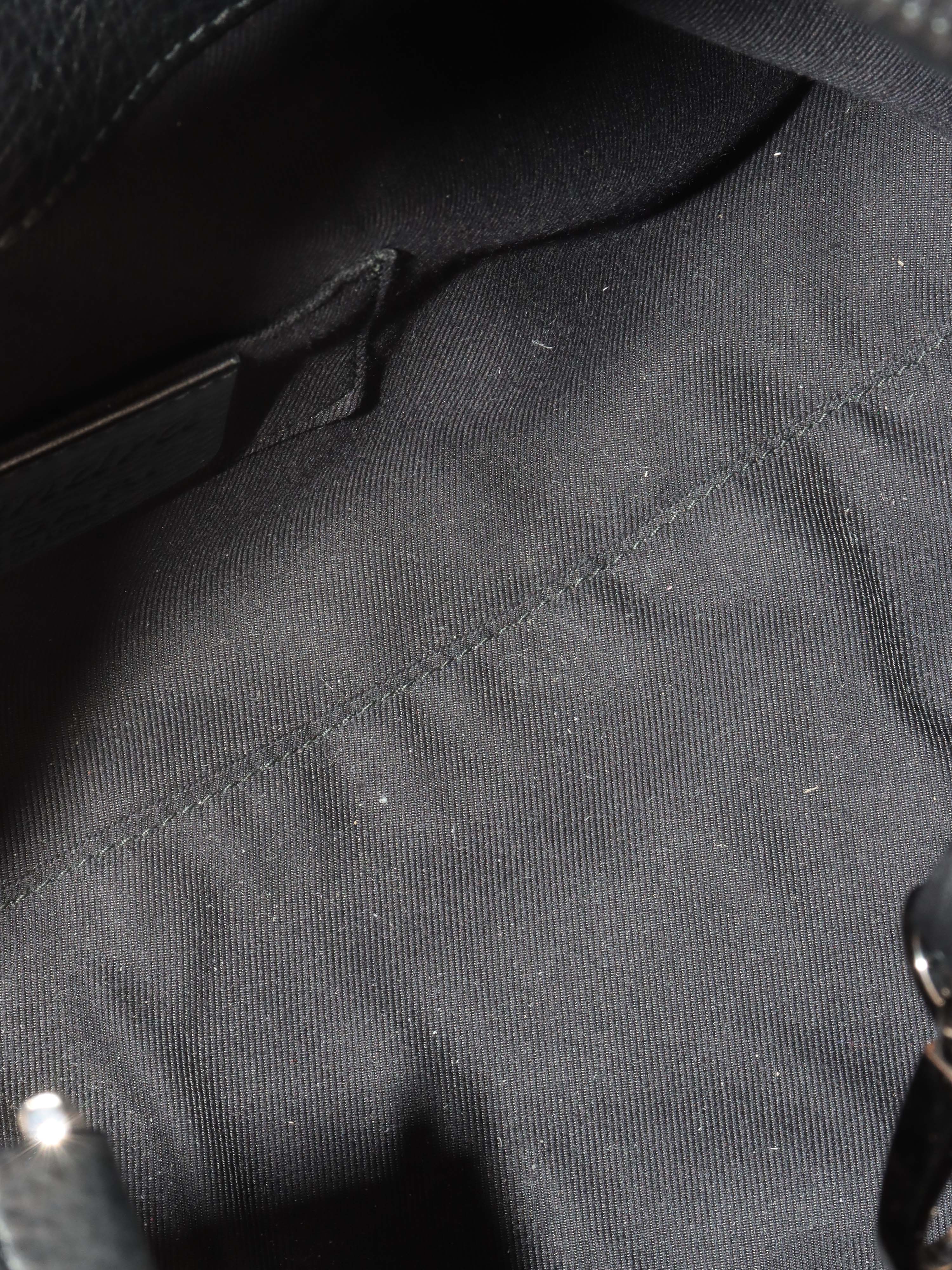 Bvlgari Black Leather Shoulder Bag with Handles.