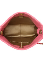 Chanel Pink Lambskin Hobo Chain Bag