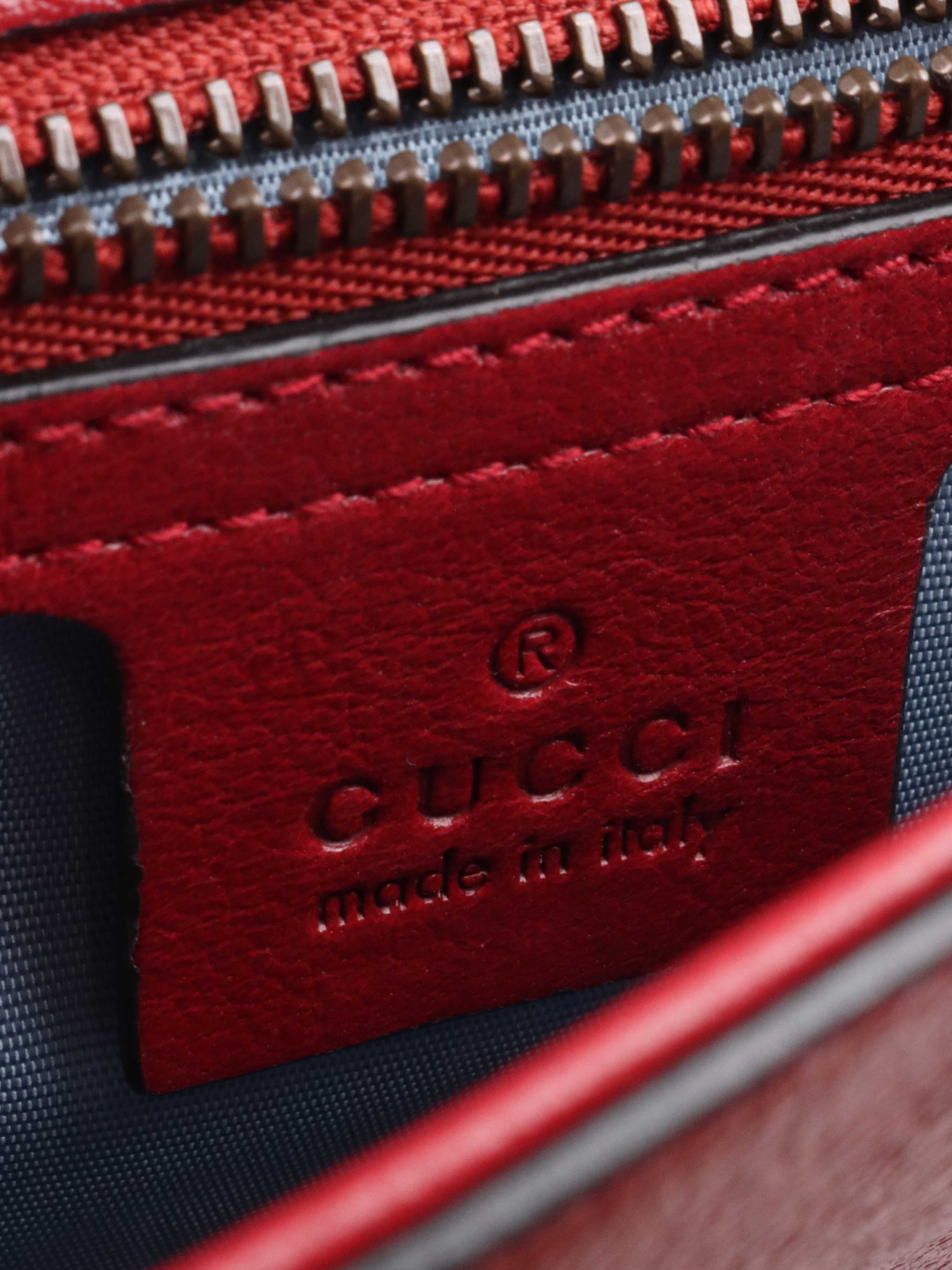 Gucci Black and Red Double Sided Thiara Clutch.