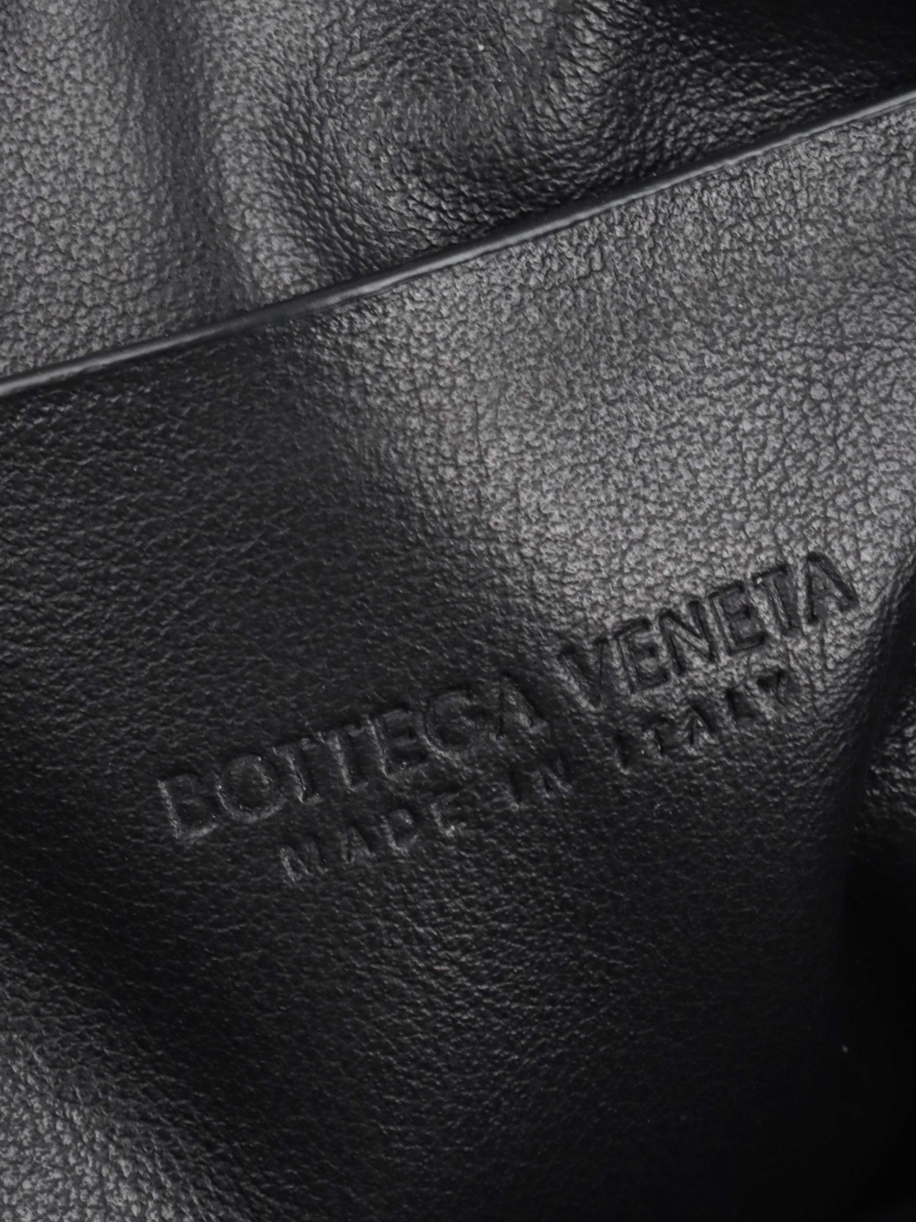 Bottega Veneta Black Padded Intercciato Pouch Bag.