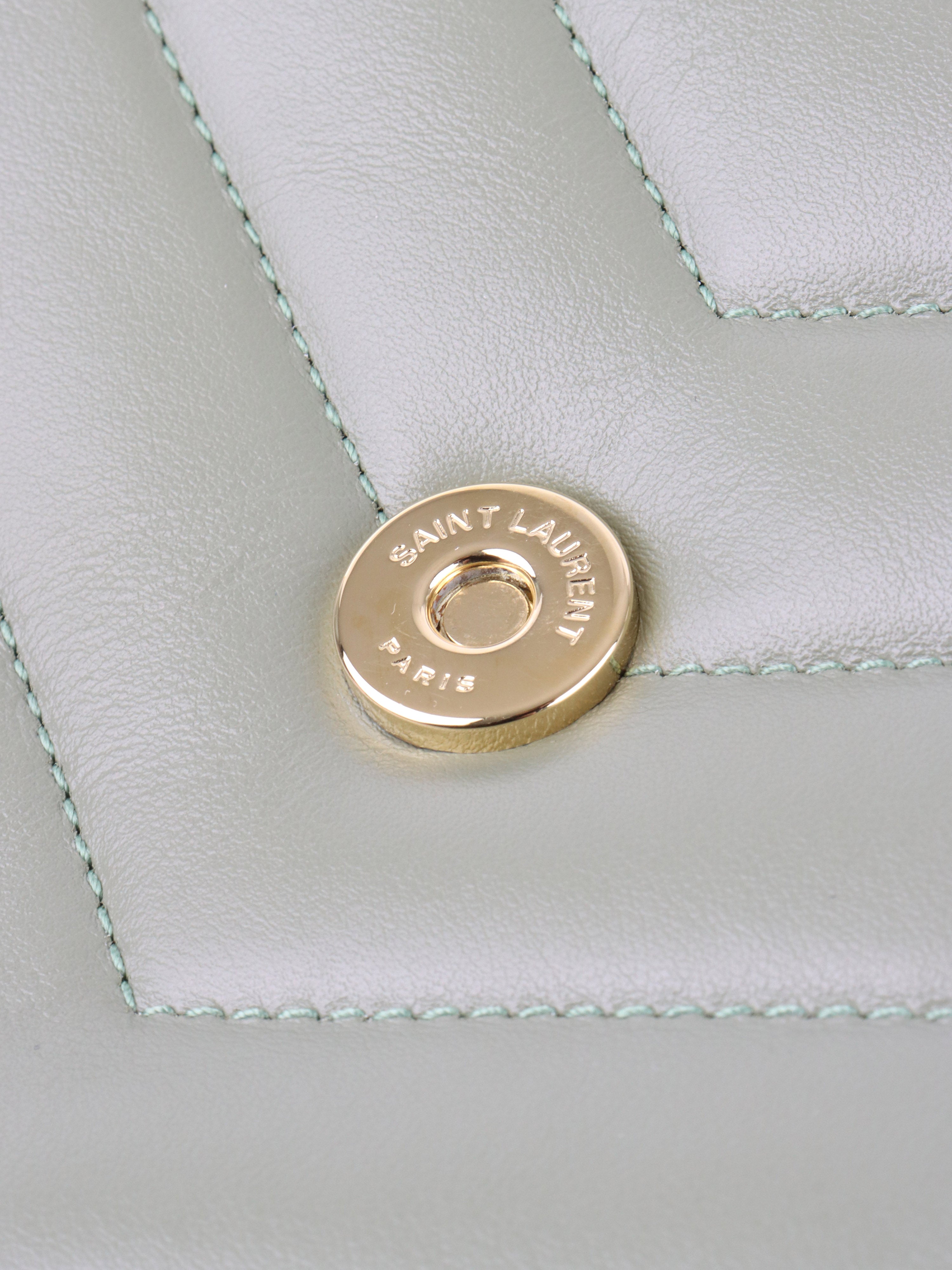 Saint Laurent Light Sage Small Loulou Bag.