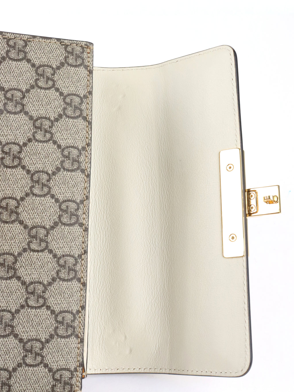 Gucci Small White GG Padlock Shoulder Bag