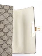 Gucci Small White GG Padlock Shoulder Bag