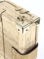 Louis Vuitton Metallic Gold Lizard Petite Malle