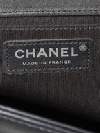 Chanel So Black Medium Lambskin Boy Bag.