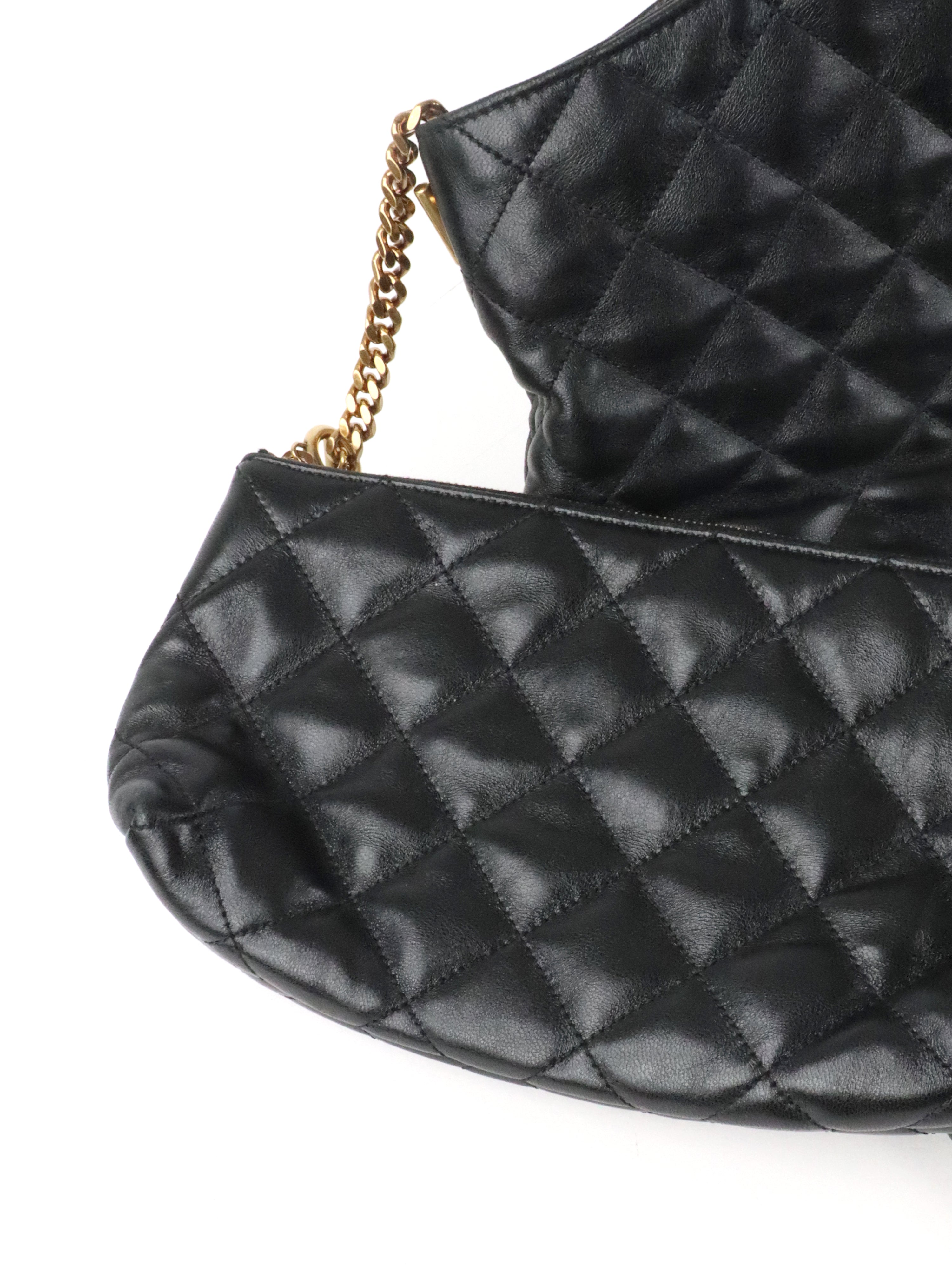 Saint Laurent Black Icare Maxi Shopping Bag