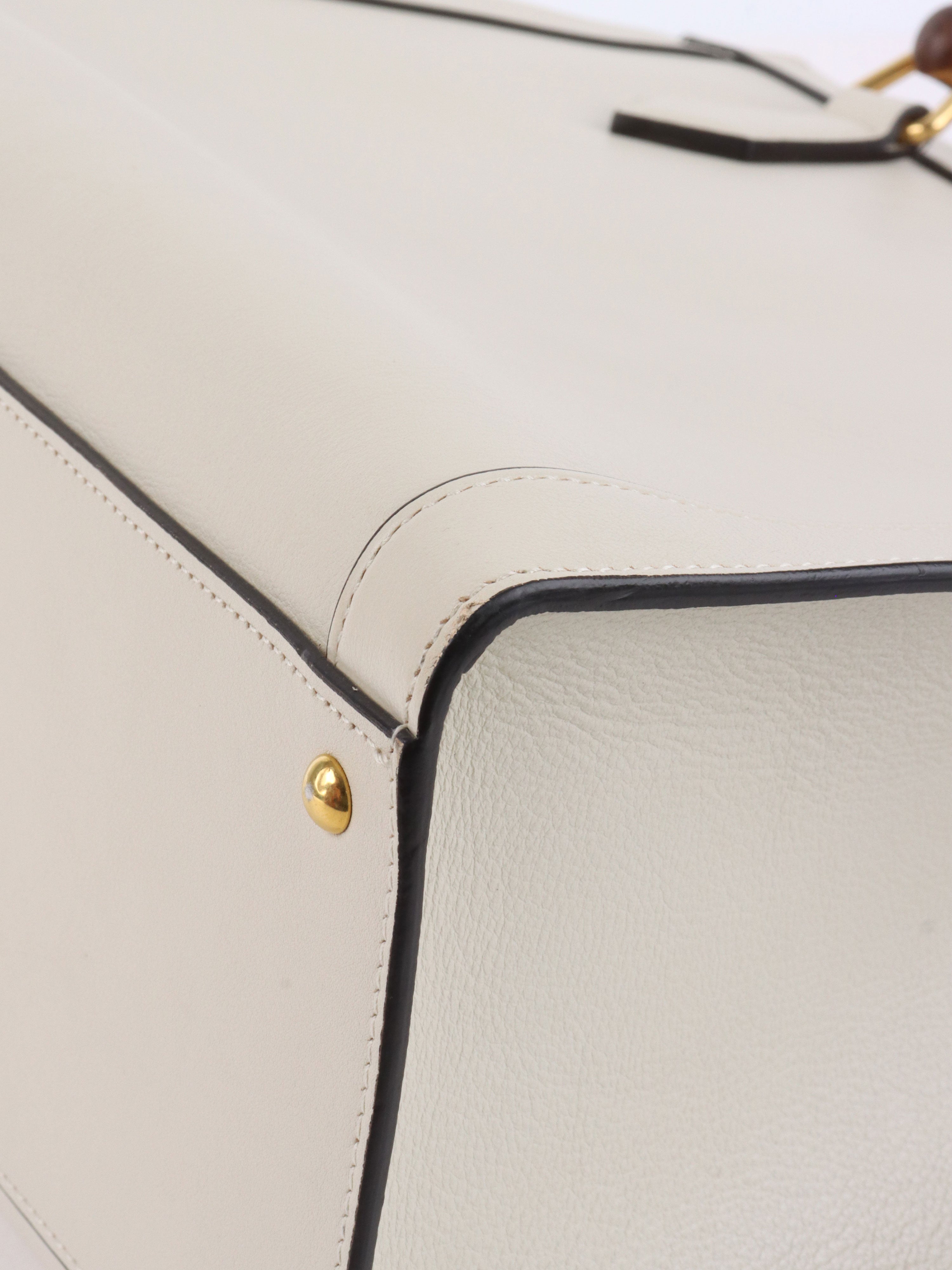 Gucci White Diana Large Tote Bag