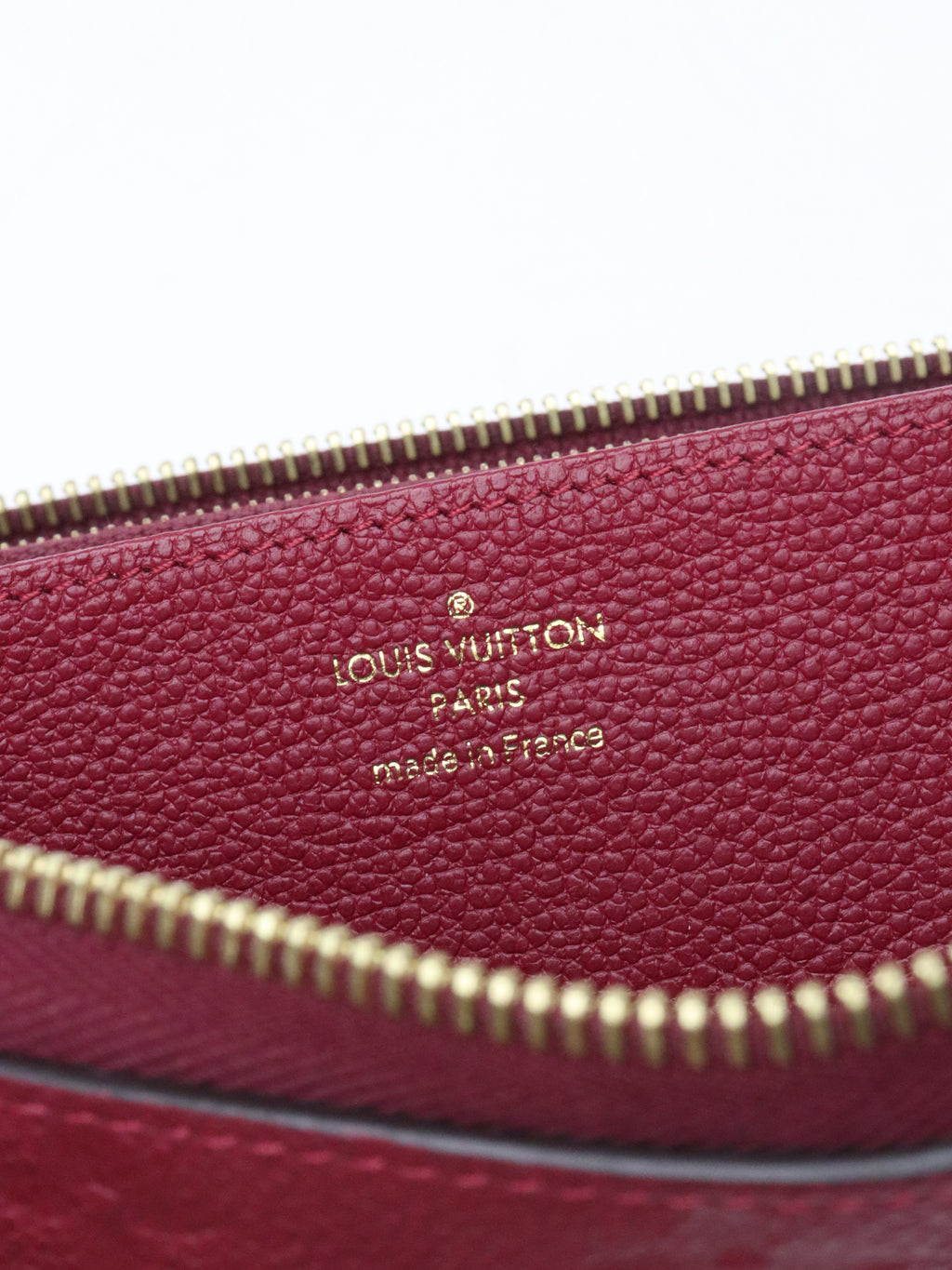 Louis Vuitton Rouge Grenat Monogram Empreinte Zippy Wallet