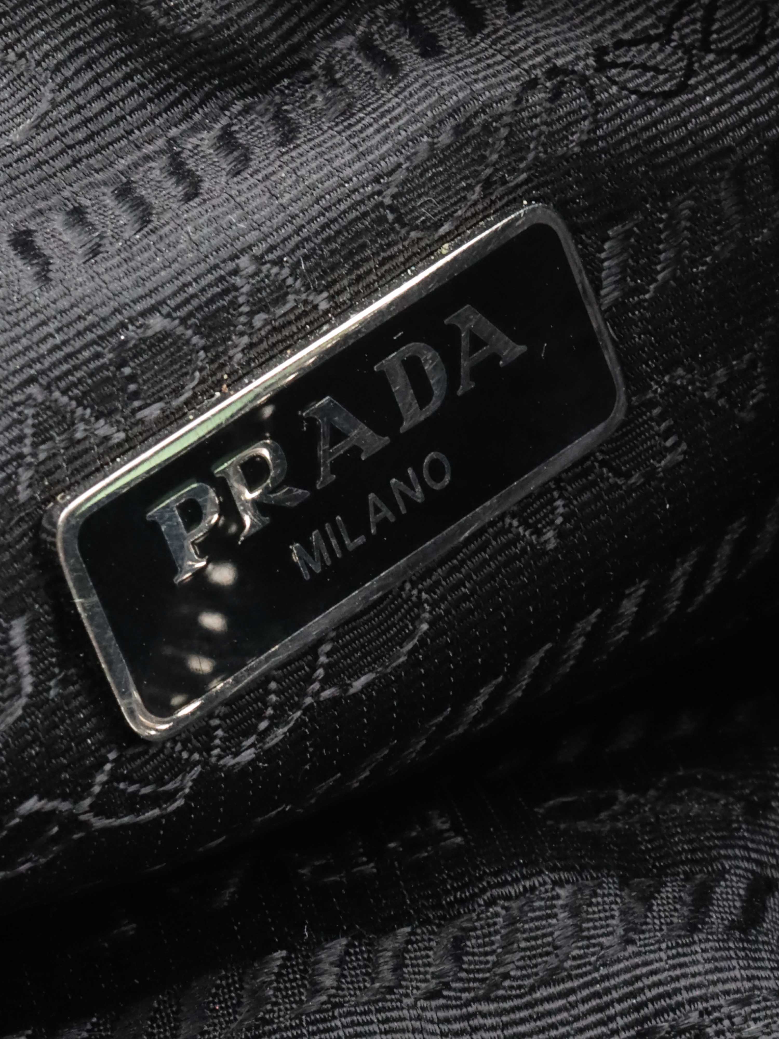 Prada Black Re Edition 2005 Nylon Shoulder Bag.