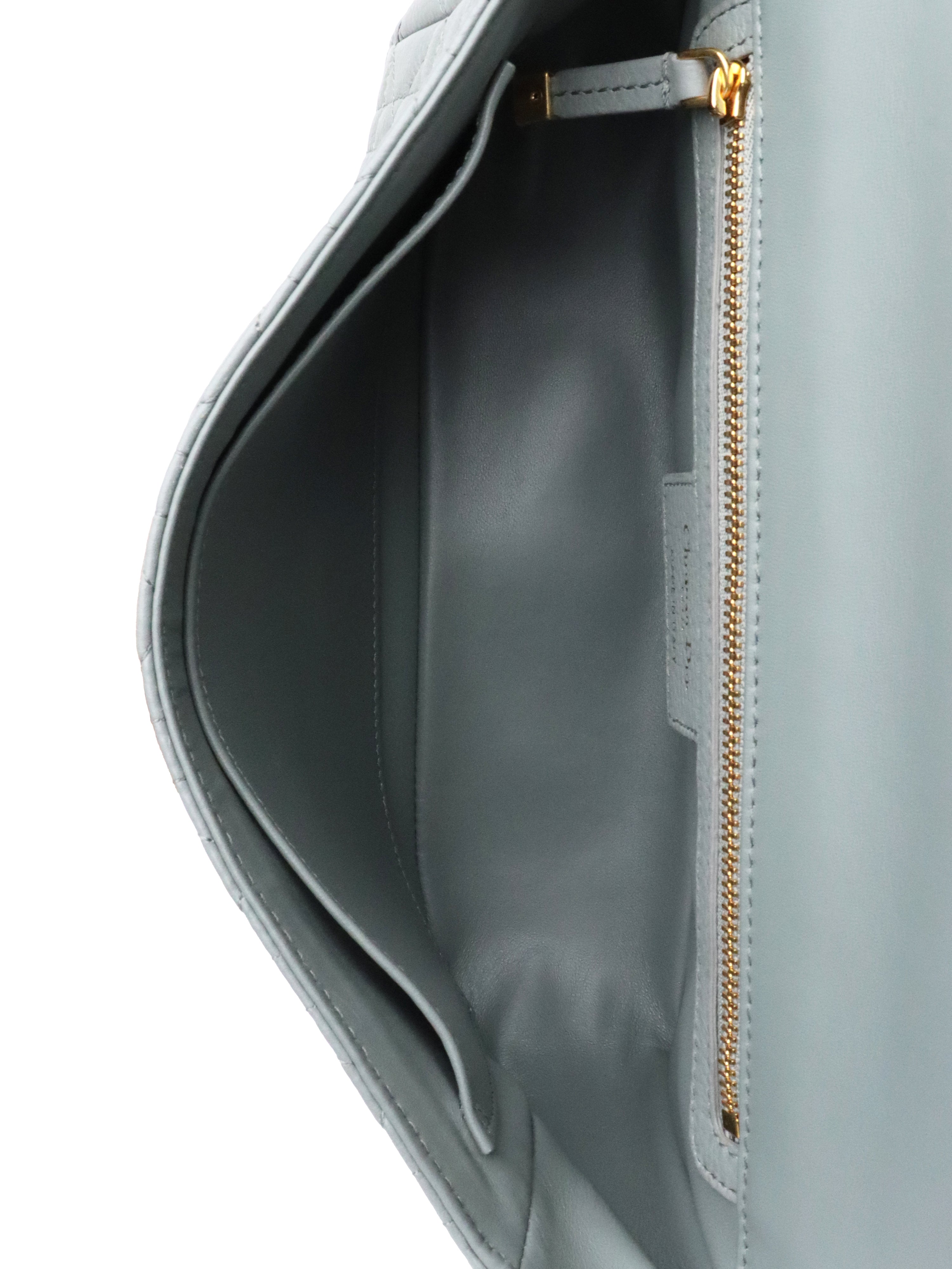 Dior Medium Stone Grey Cannage Caro Bag
