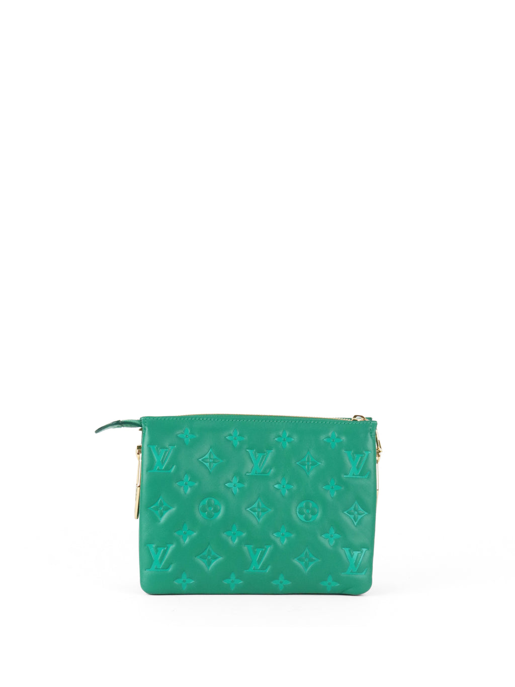 Louis Vuitton Vert Green Monogram Embossed Puffy Coussin BB Bag GHW