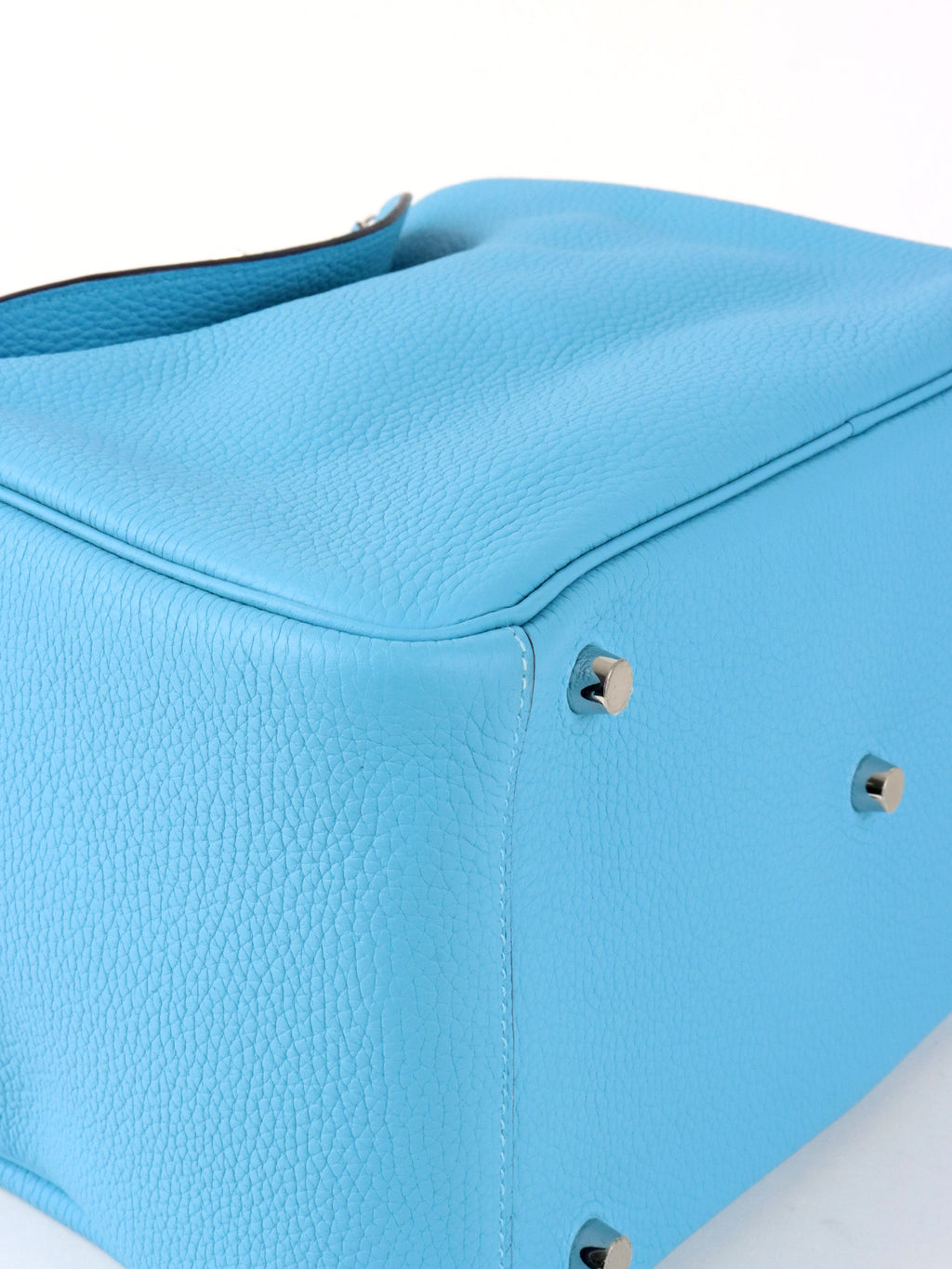 Hermes Lindy 30 P3 Bleu du Nord Clemence Leather Stamp D