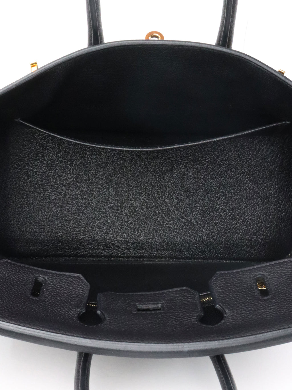Hermes Noir Birkin 25 Togo Leather GHW Stamp Y