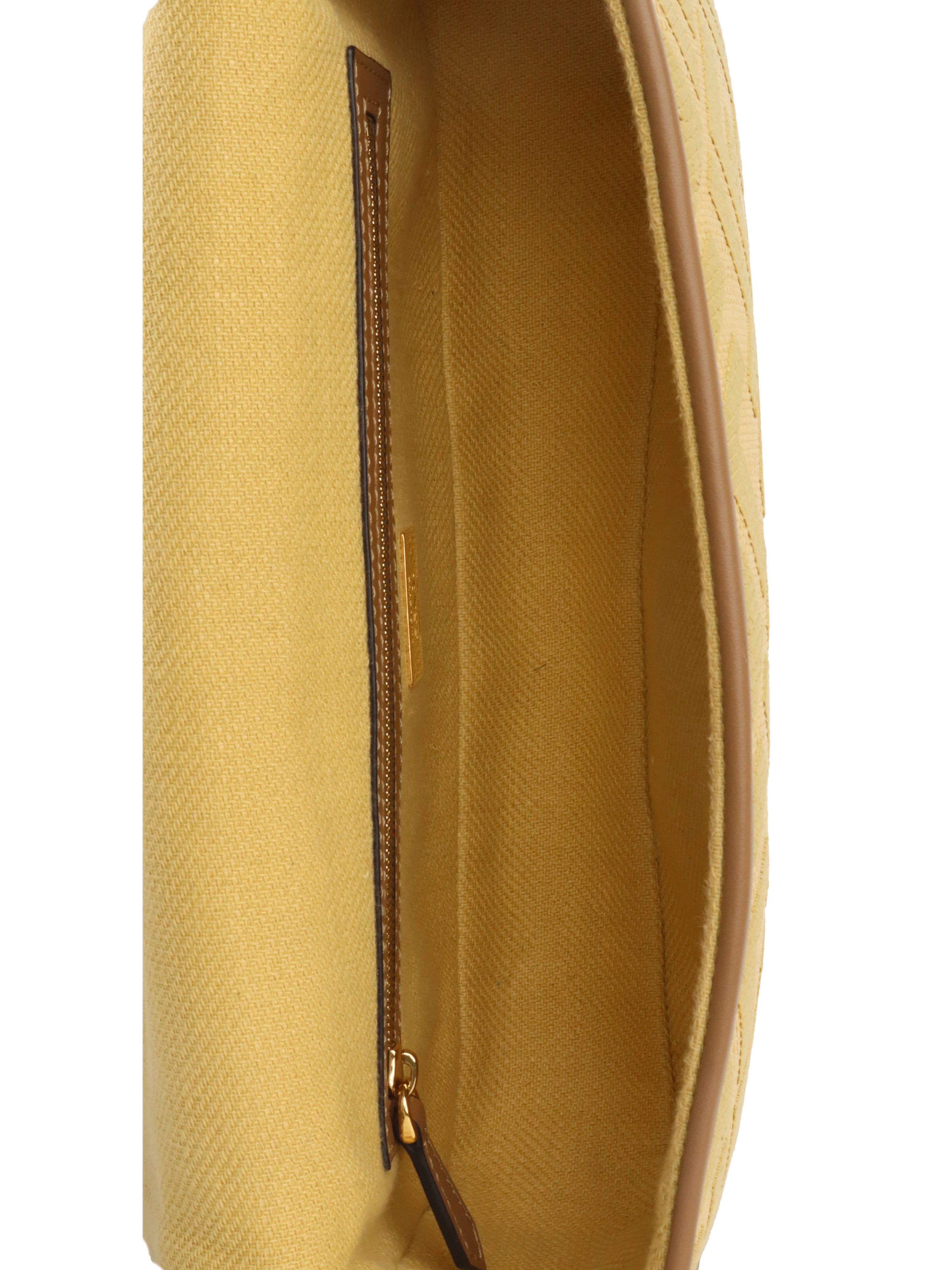 Fendi Woven Rafia Vitello Baguette  Bag.