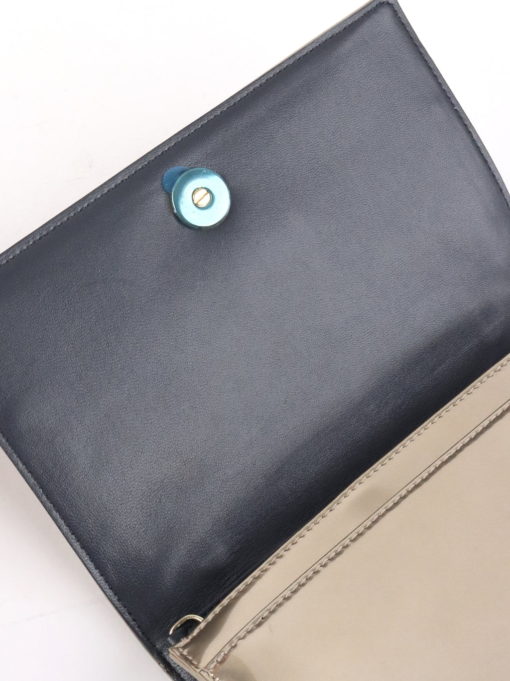Dior Gold Metallic Diorama Wallet On Chain