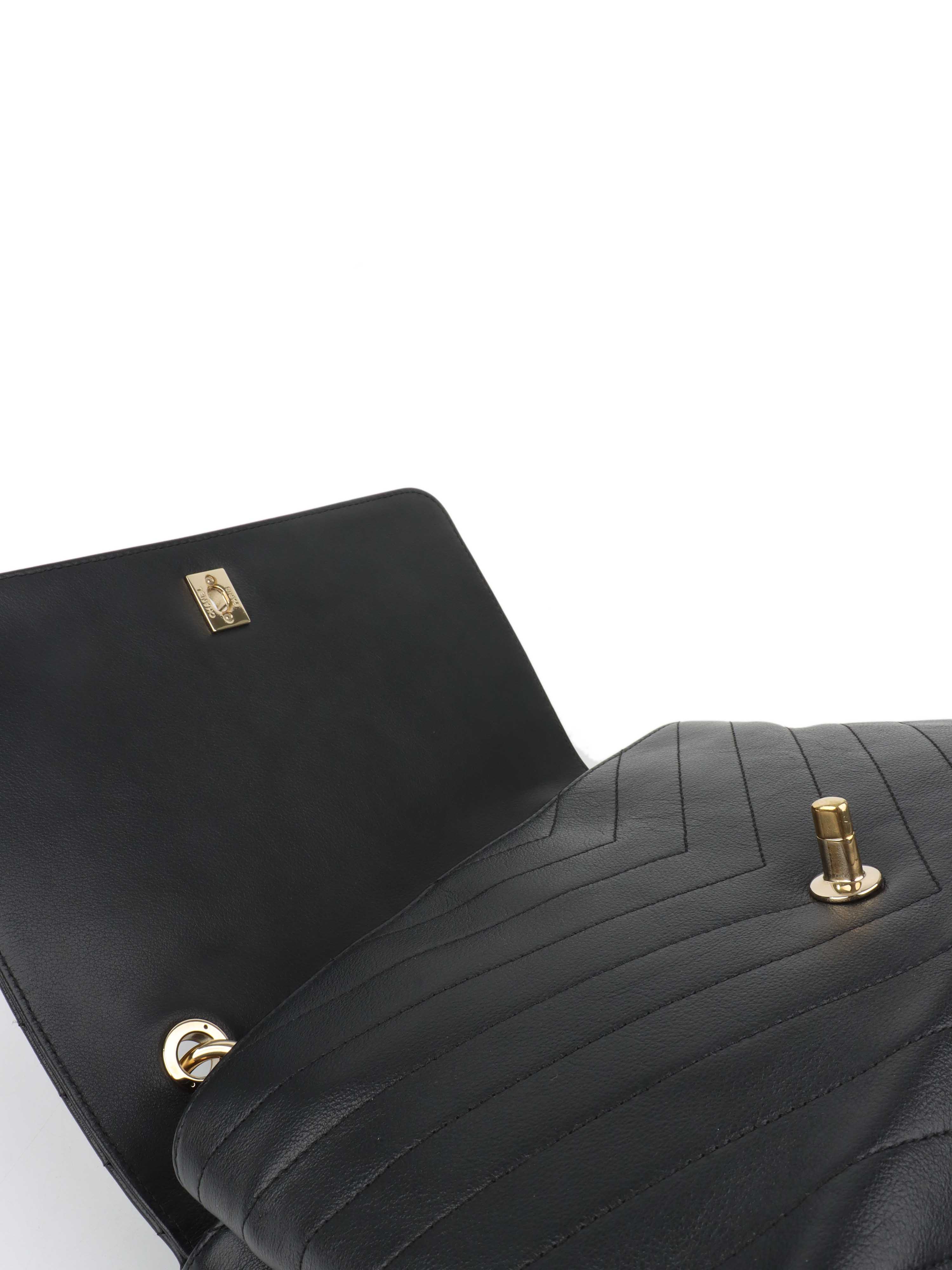 Chanel Black Chevron Chic Top Handle Flap Bag LGHW.