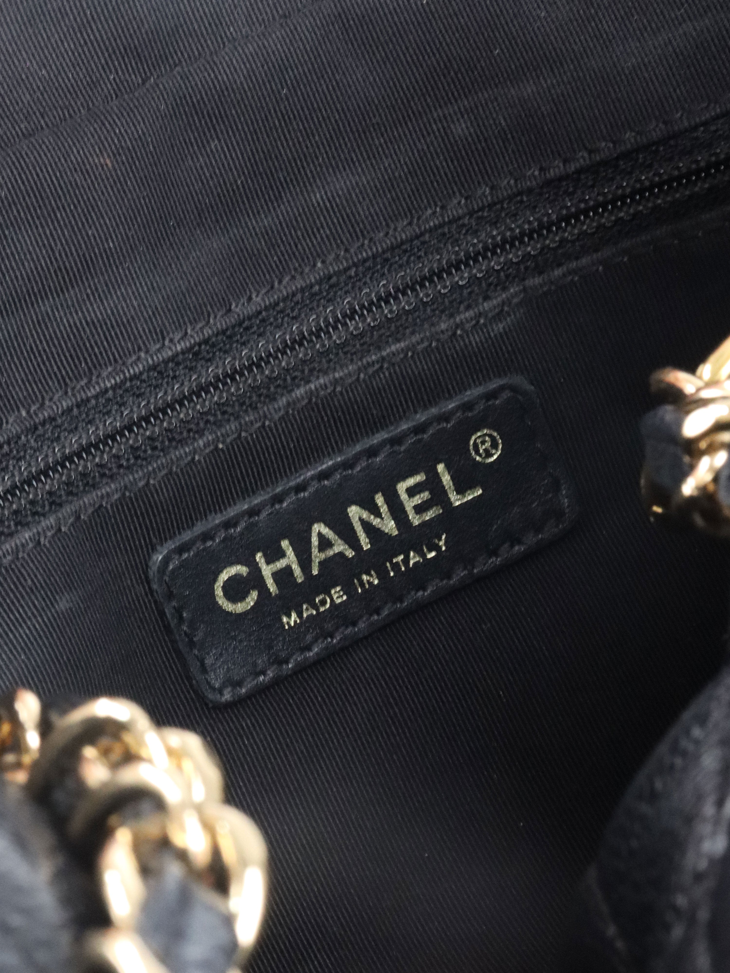 Chanel Vintage Black Petite Caviar Timeless Tote.
