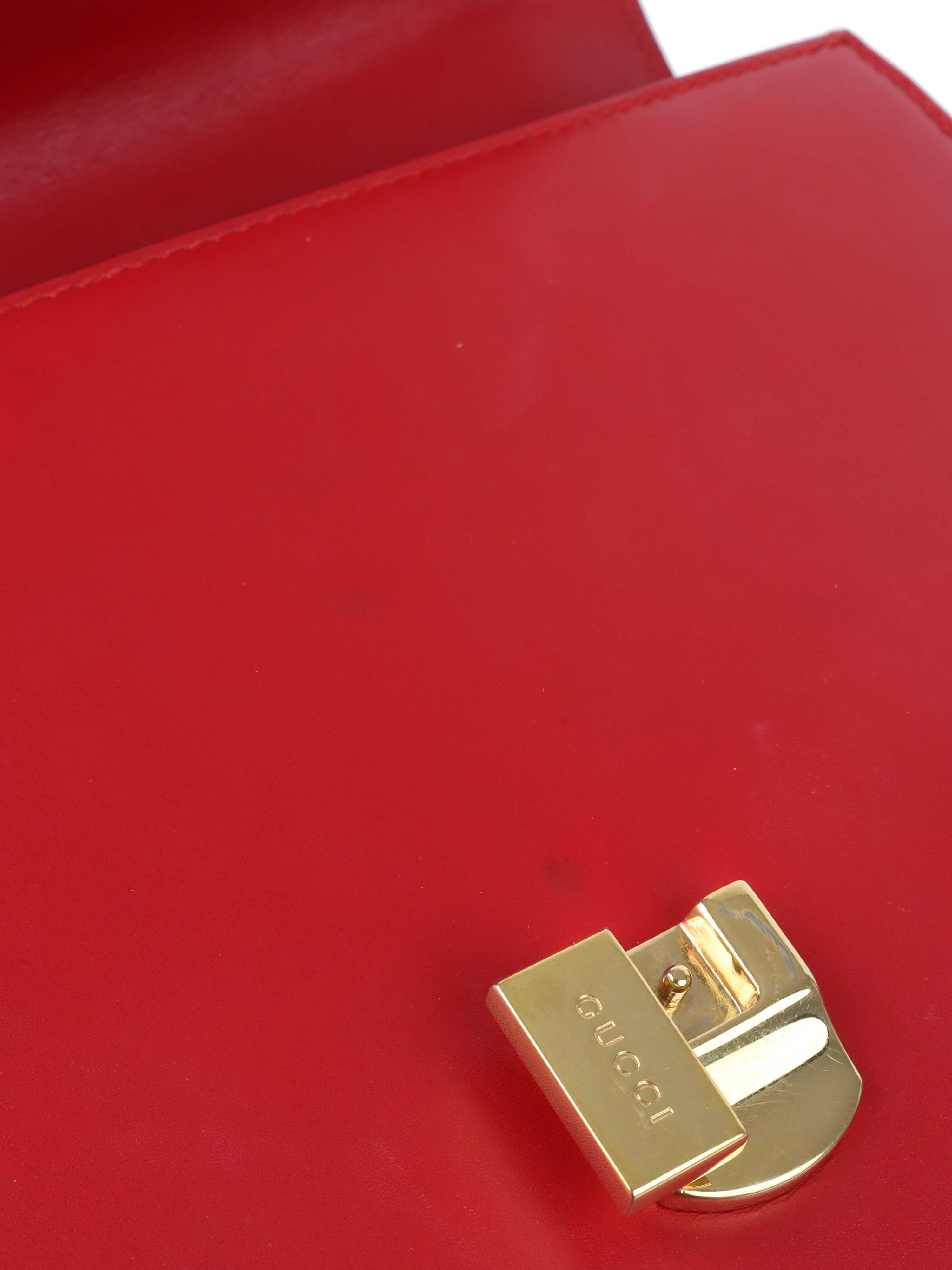 Gucci Red Medium Sylvie Bag.
