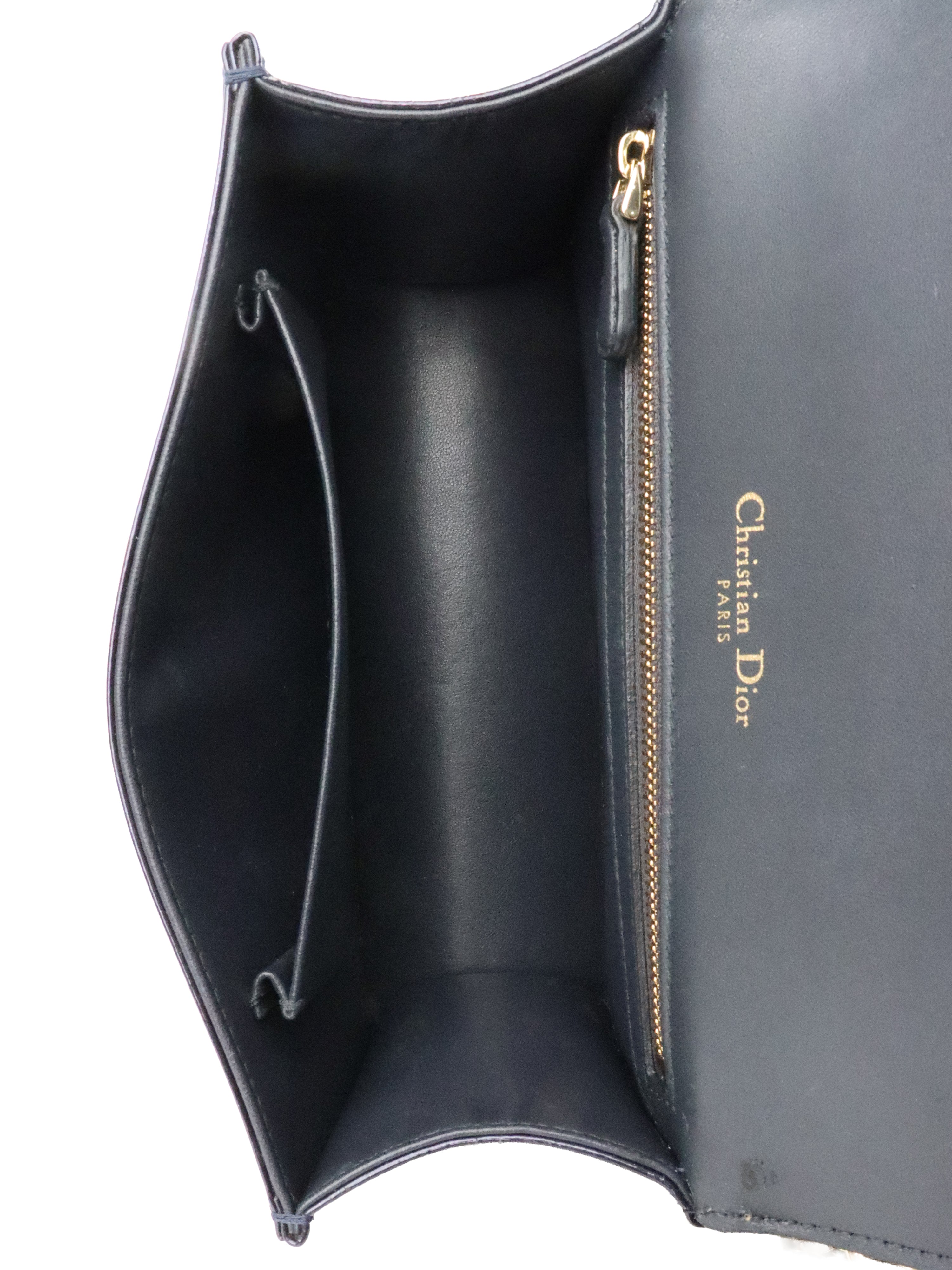 Dior Small Metallic Navy Diorama Bag LGHW