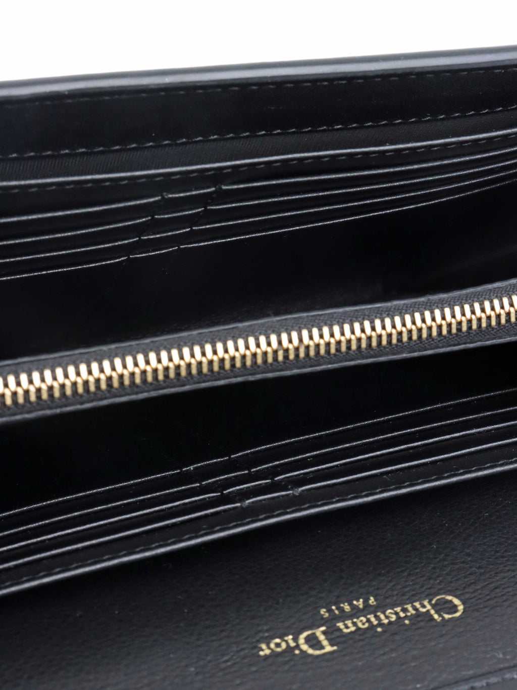 Dior Black Patent Leather 30 Montaigne Chain Clutch.