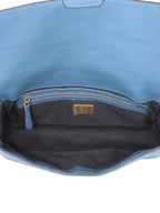 Fendi Navy Medium Baguette Lambskin Bag