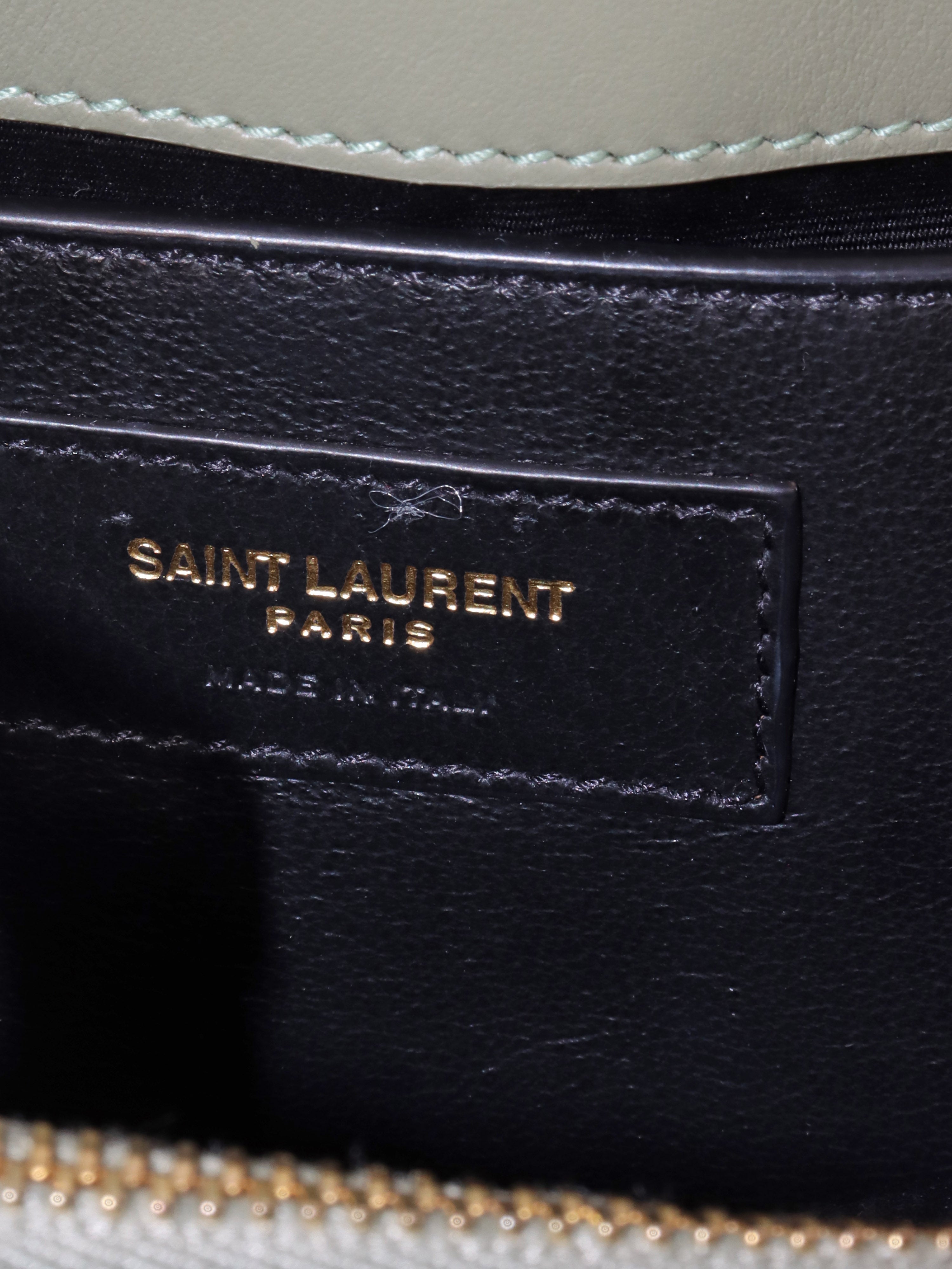 Saint Laurent Light Sage Small Loulou Bag.