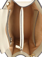 Gucci White Diana NM Stripe Bamboo Handle Bag